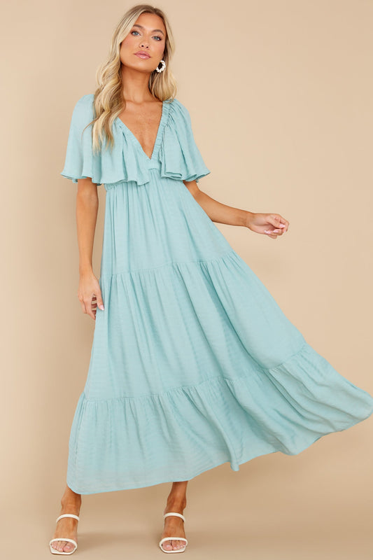 One More Chapter Dusty Sage Maxi Dress