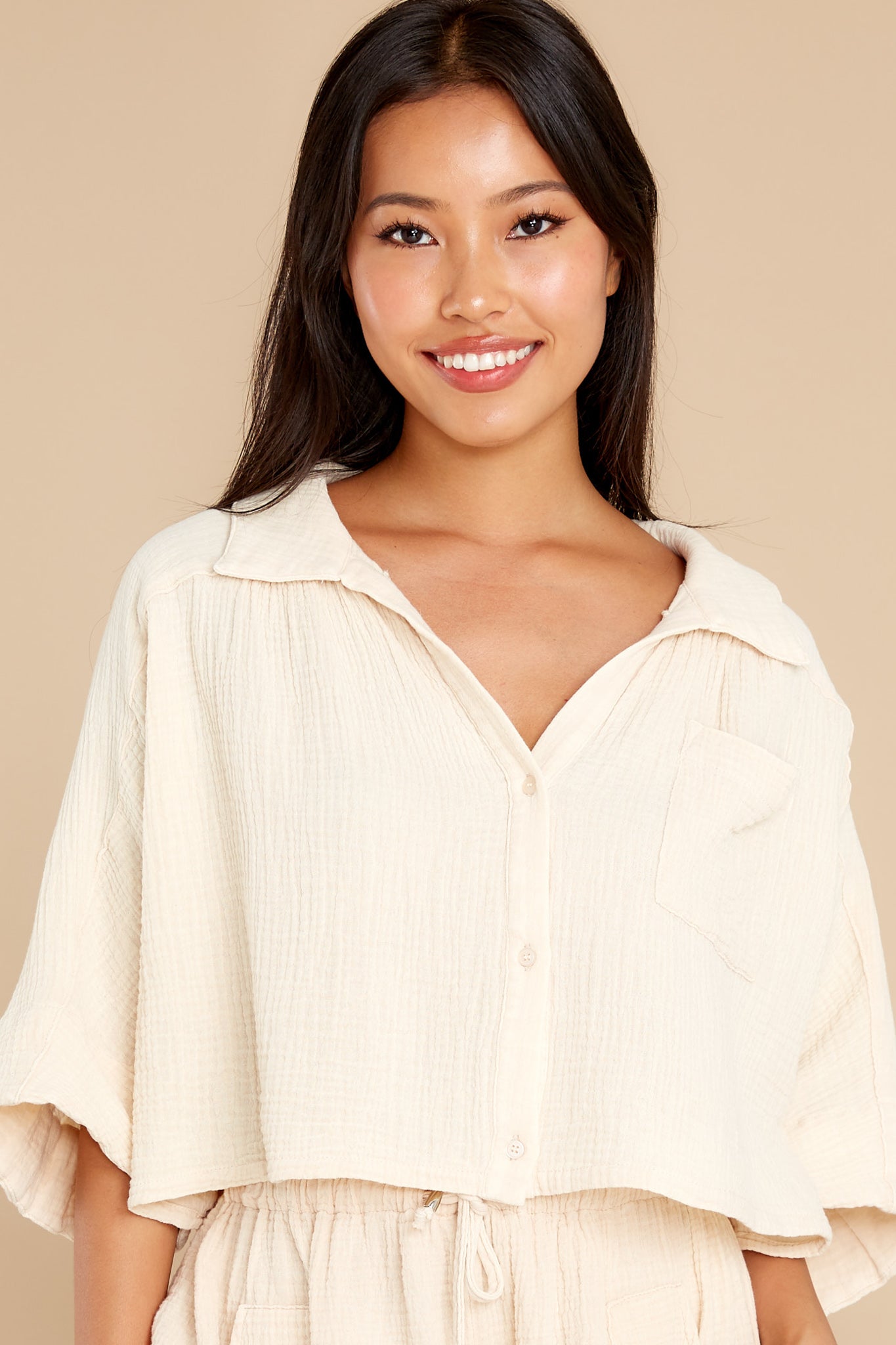 No Place Like Home Light Beige Top
