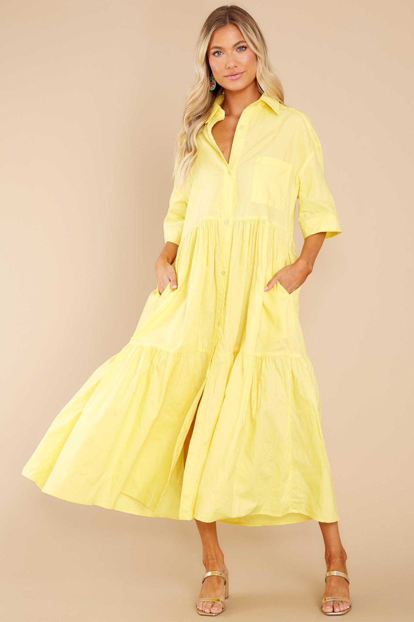 Designed To Unwind Yellow Maxi Dress