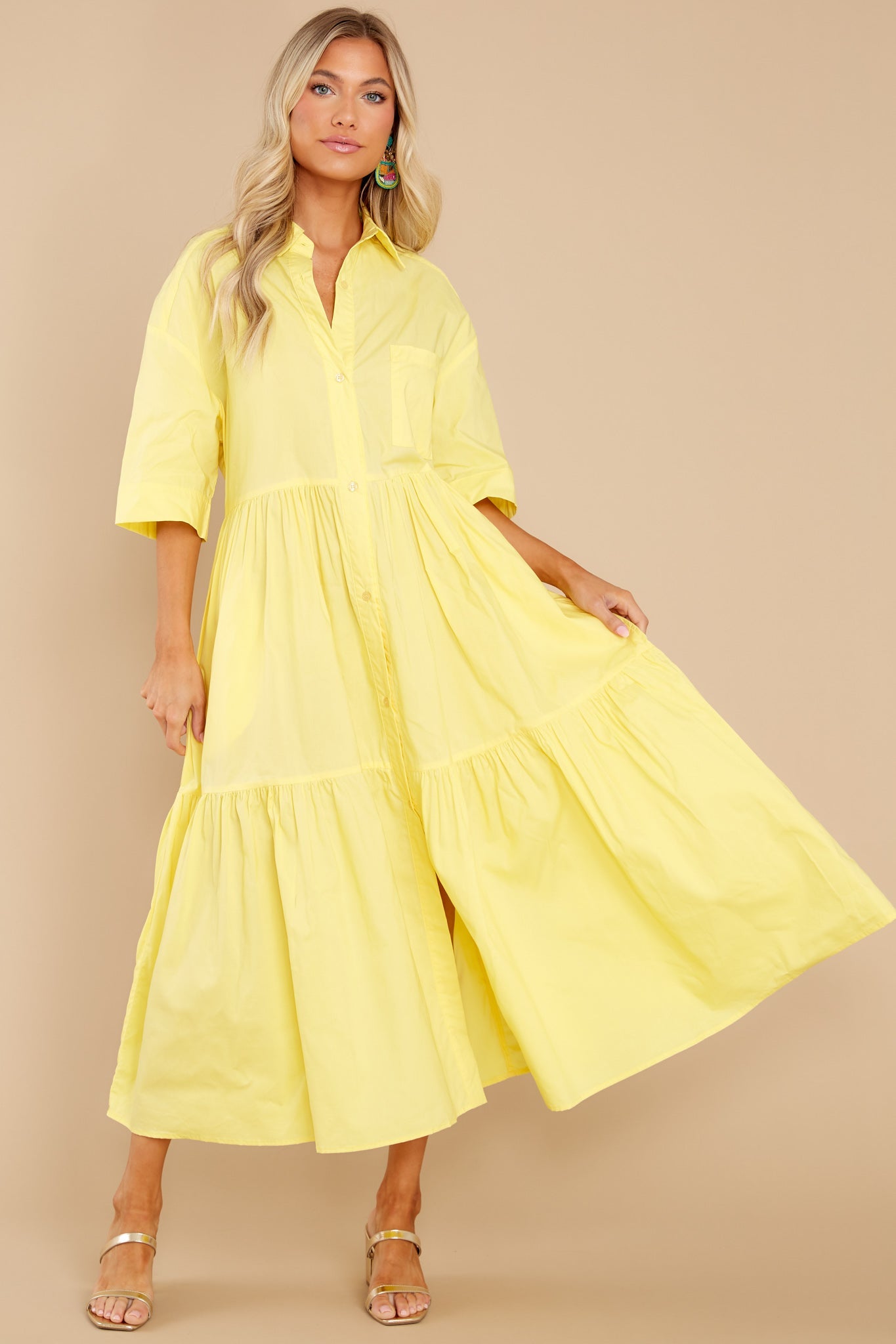 Designed To Unwind Yellow Maxi Dress