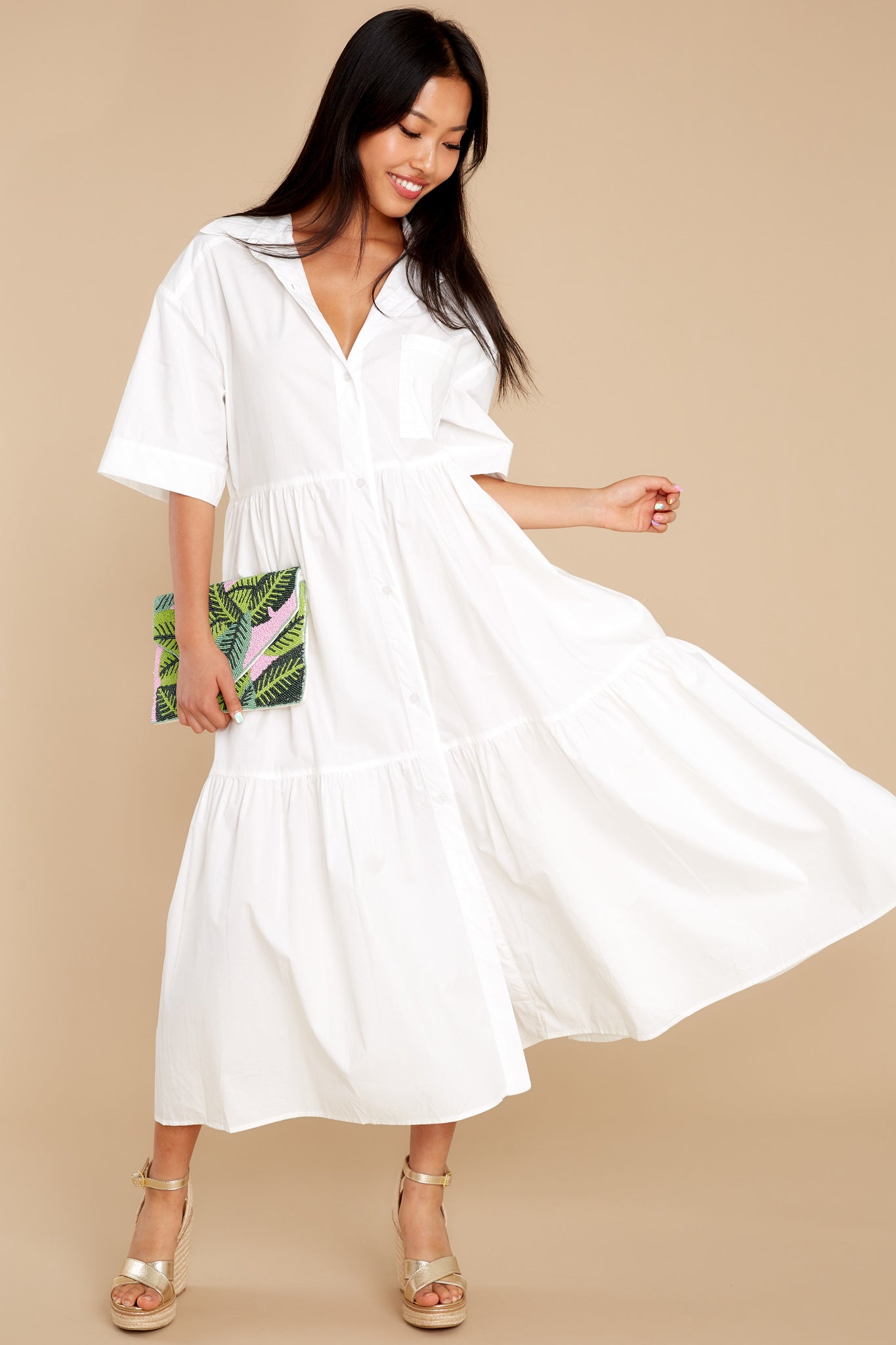 Designed To Unwind White Maxi Dress