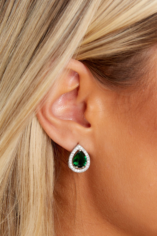 Glam It Up Green Earrings