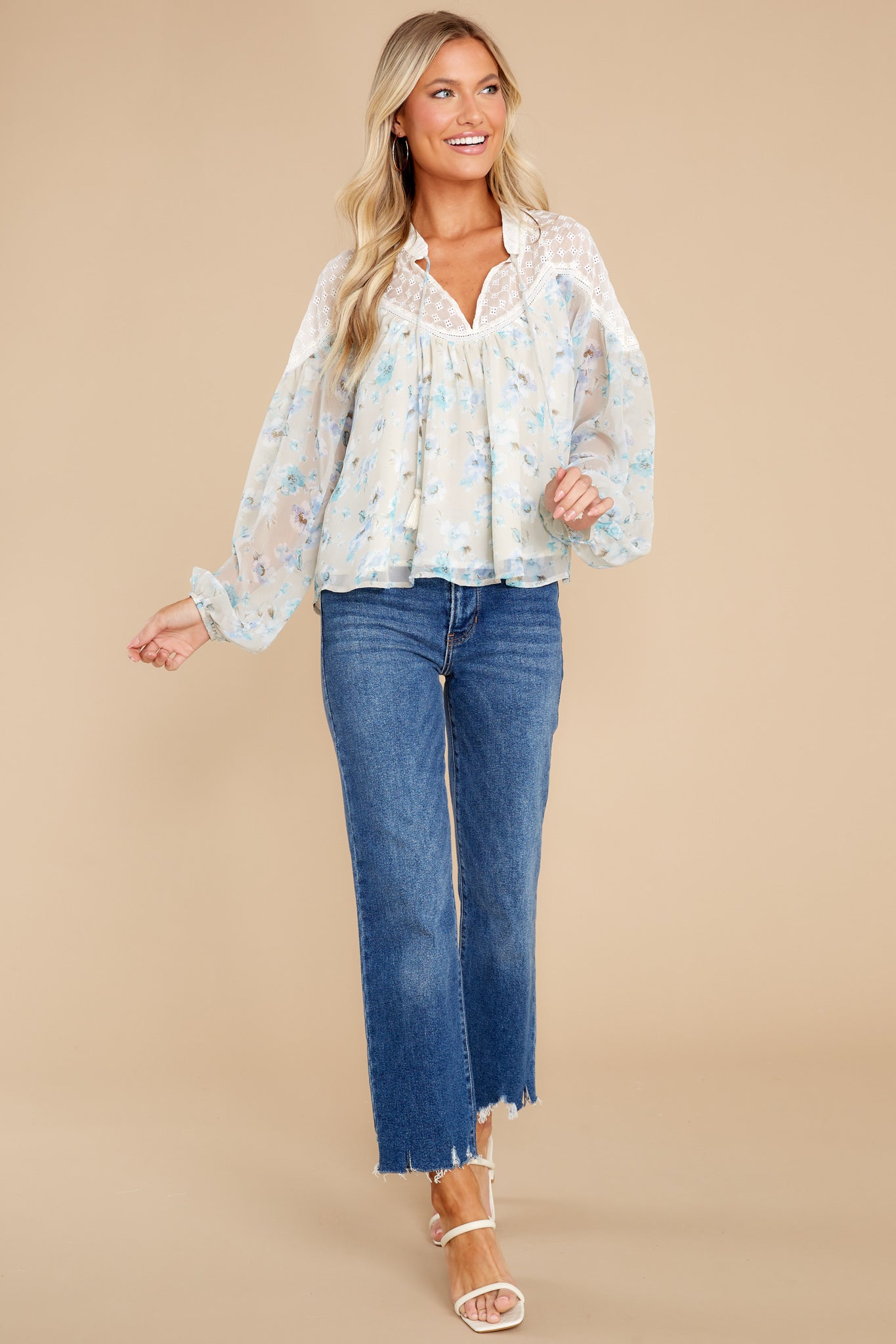 Gwyneth Watercolor Floral Blouse