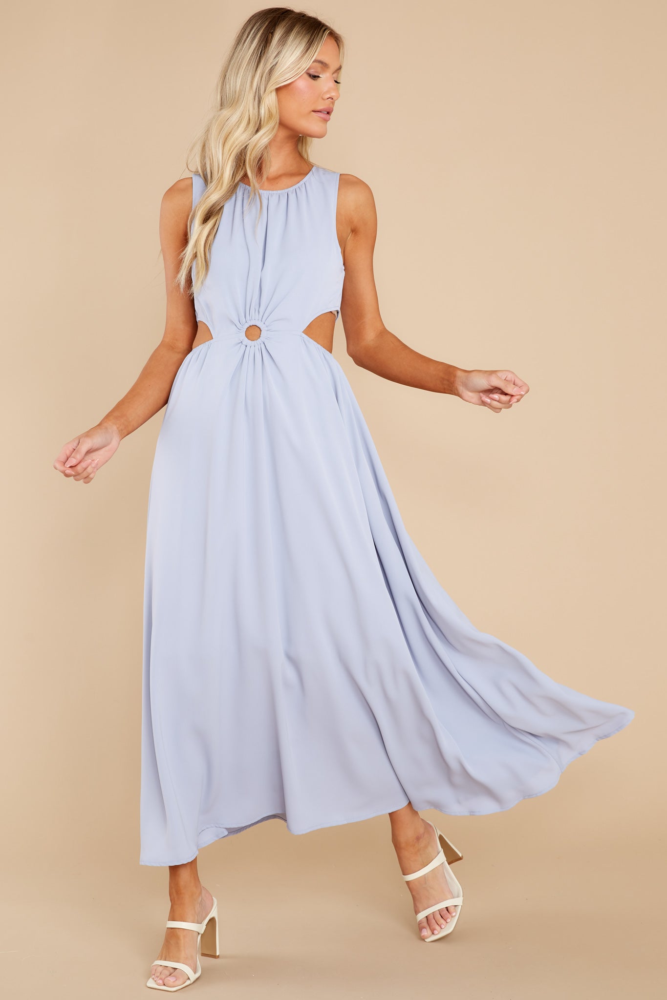 Wander With Me Dusty Blue Maxi Dress