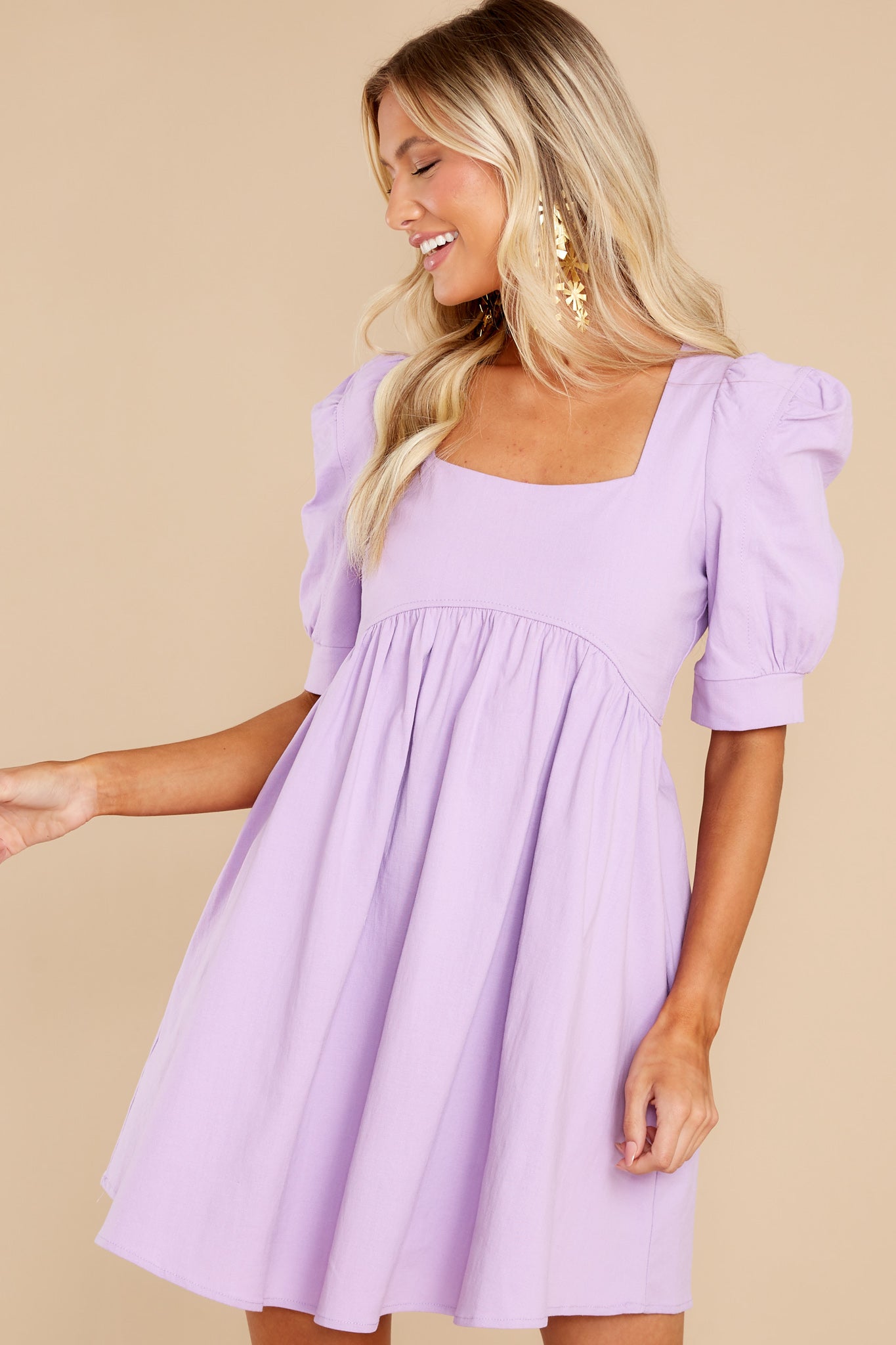 Got Your Attention Lavender Dress