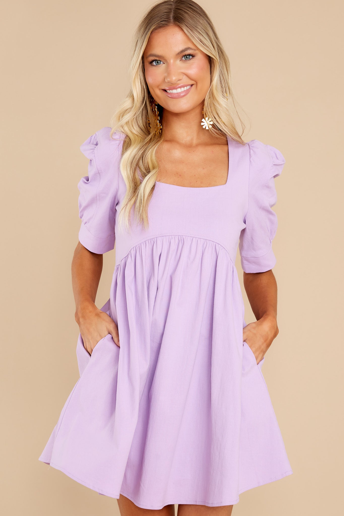 Got Your Attention Lavender Dress