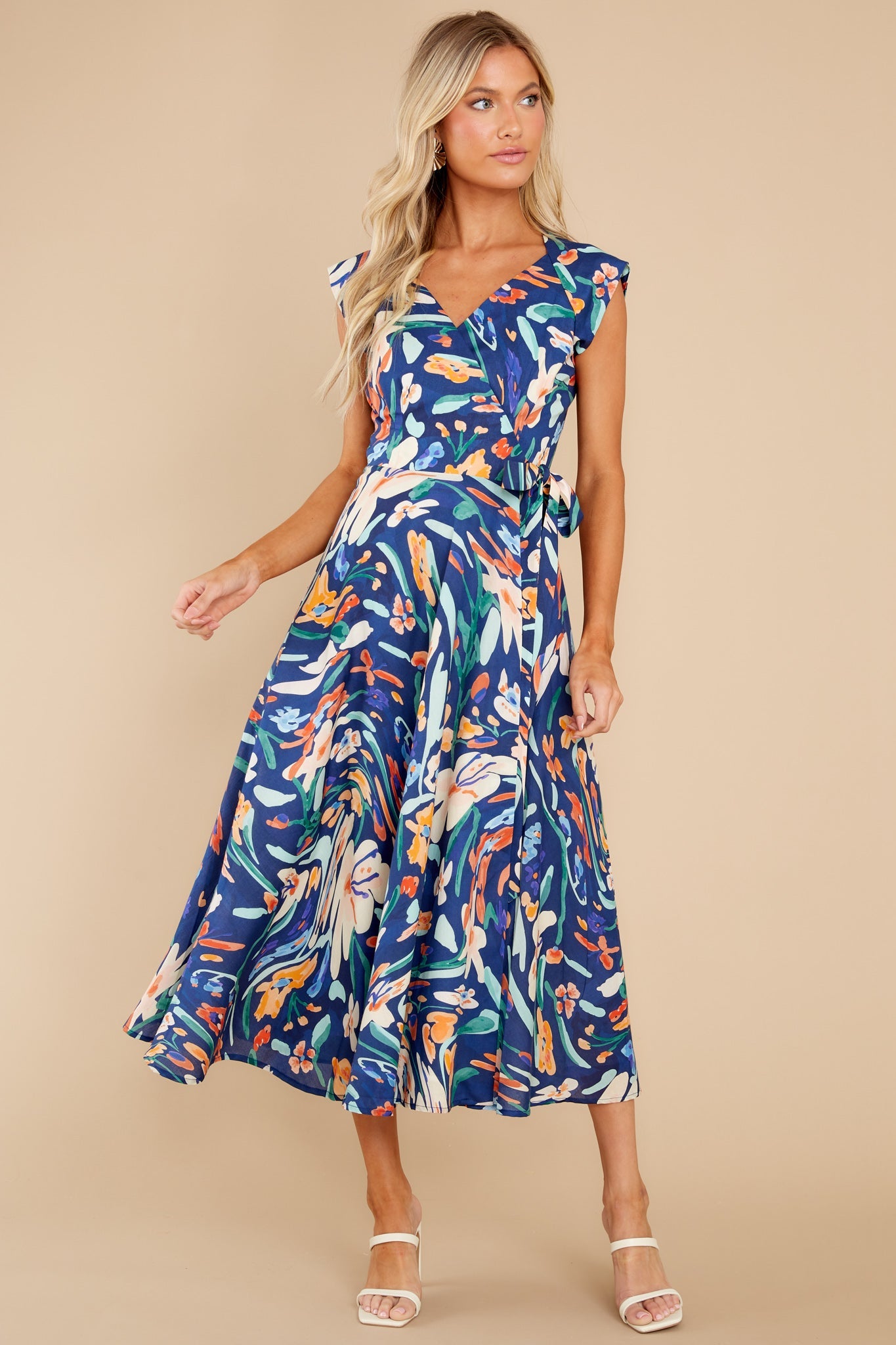 Rosa Jaleo Azul Print Dress