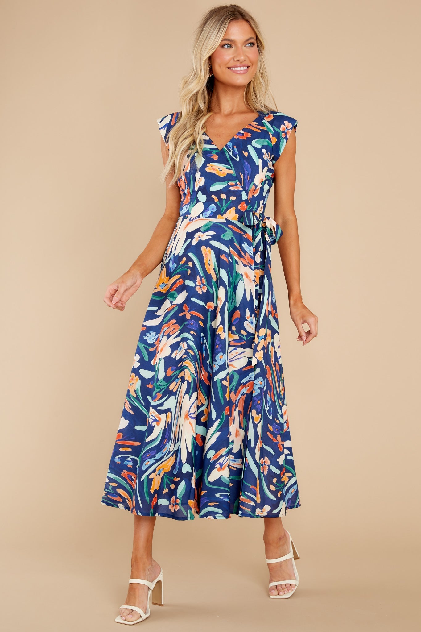 Rosa Jaleo Azul Print Dress