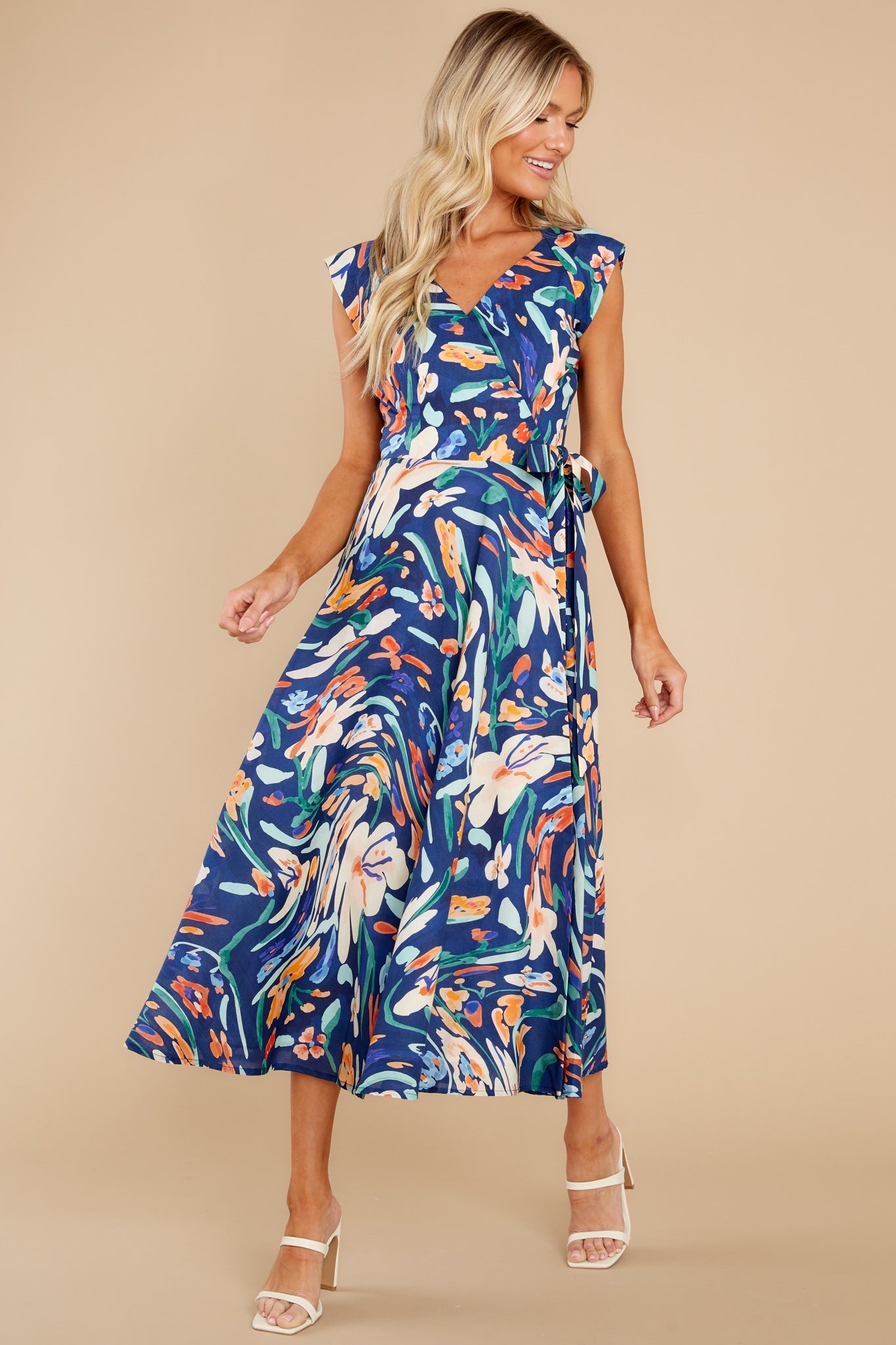 Rosa Jaleo Azul Print Dress