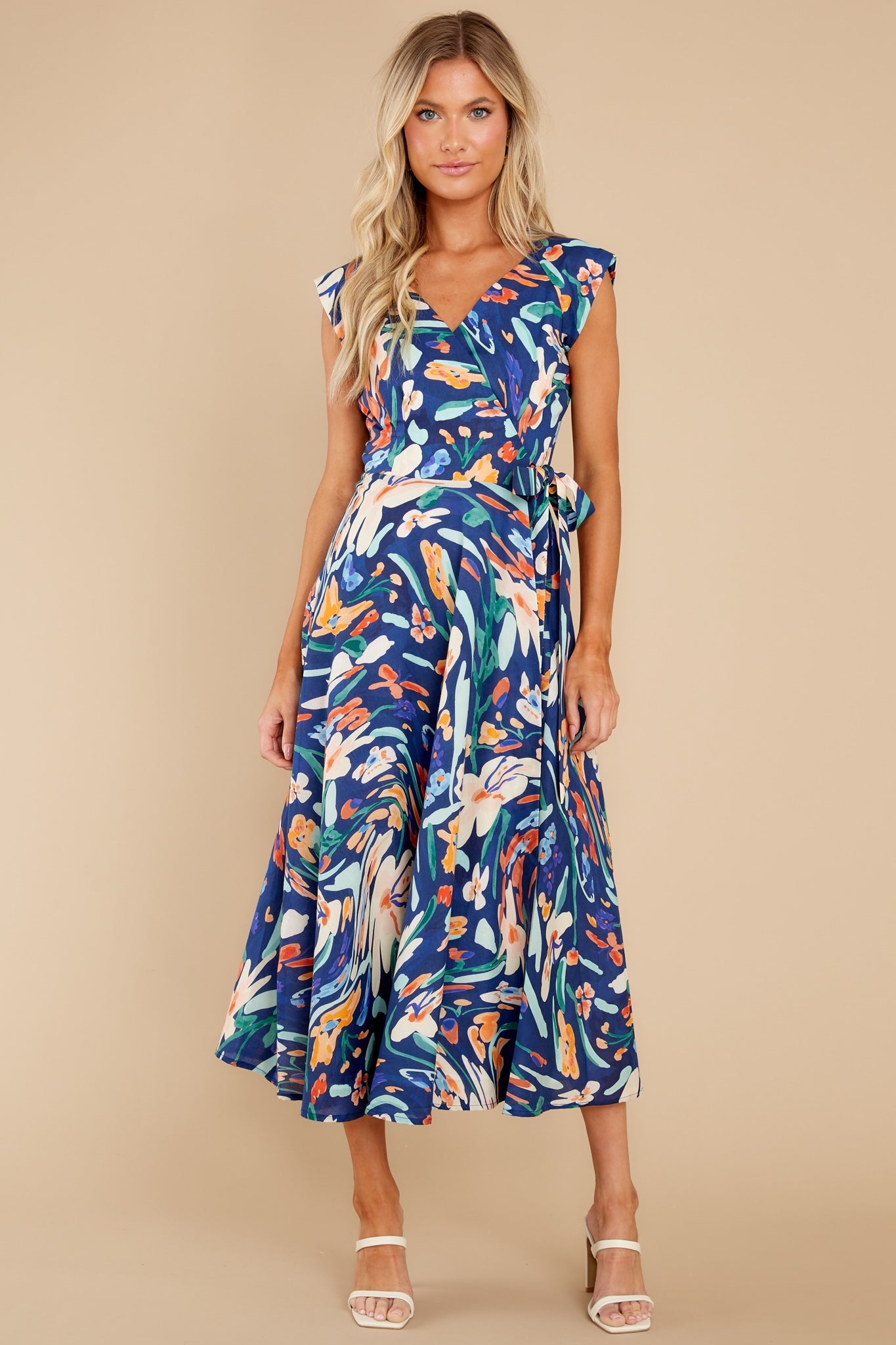 Rosa Jaleo Azul Print Dress