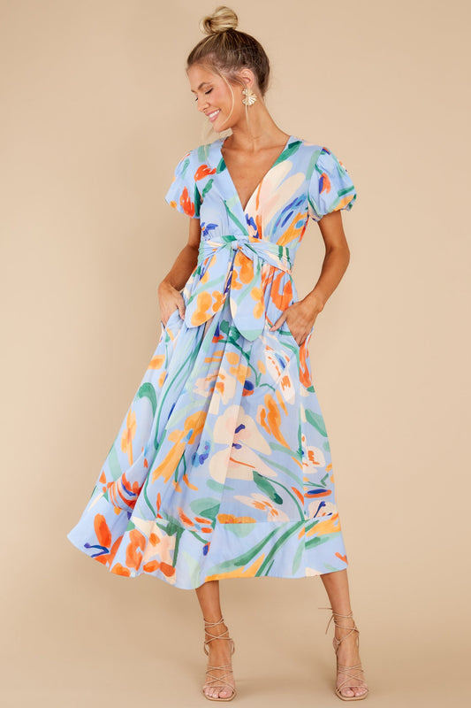 Asuncion Jaleo Celeste Print Dress