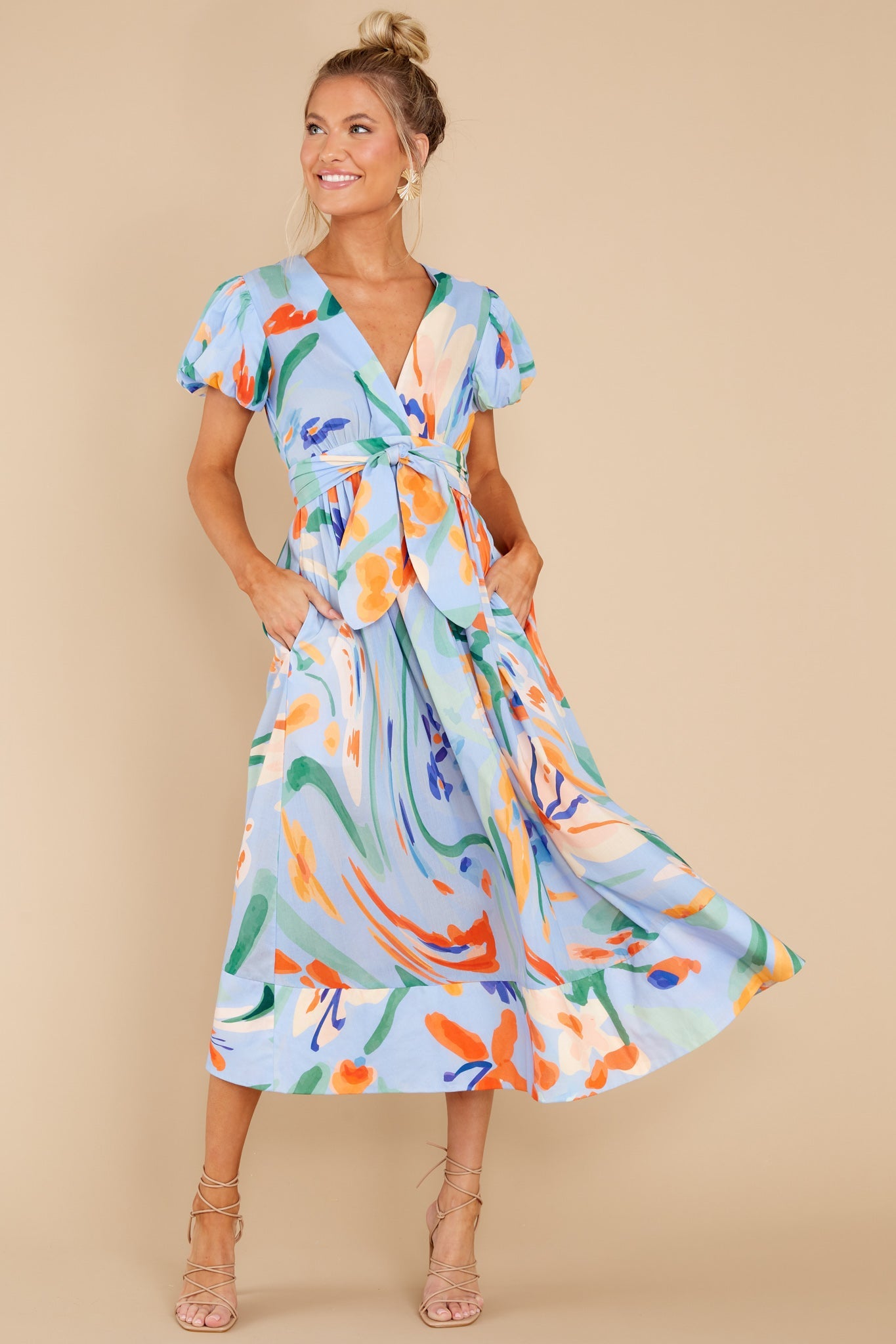 Asuncion Jaleo Celeste Print Dress