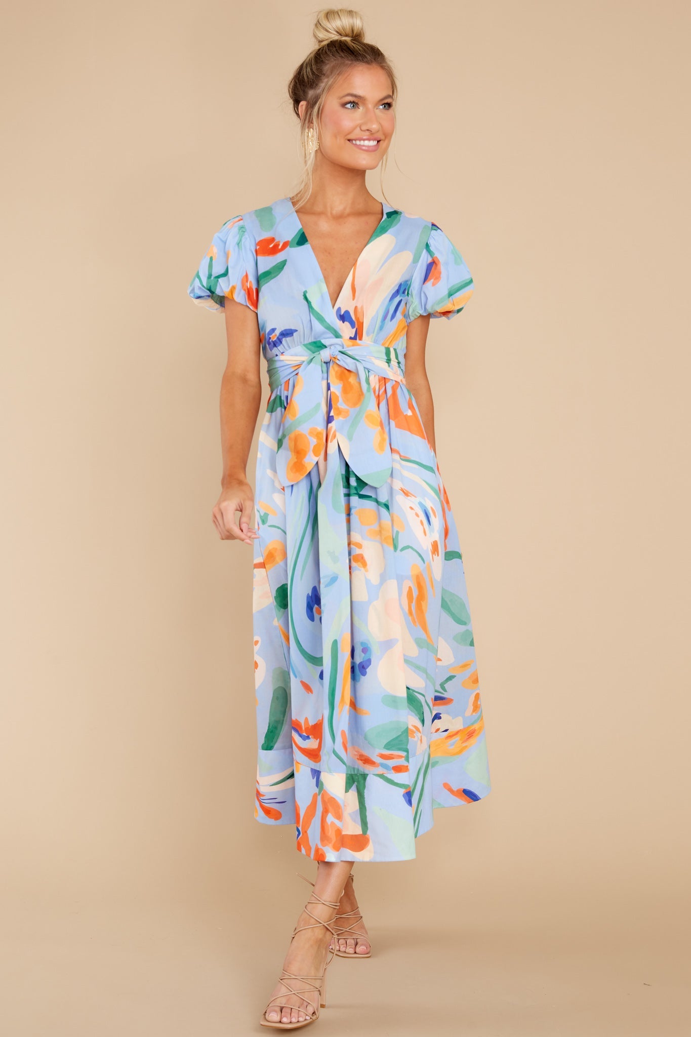 Asuncion Jaleo Celeste Print Dress