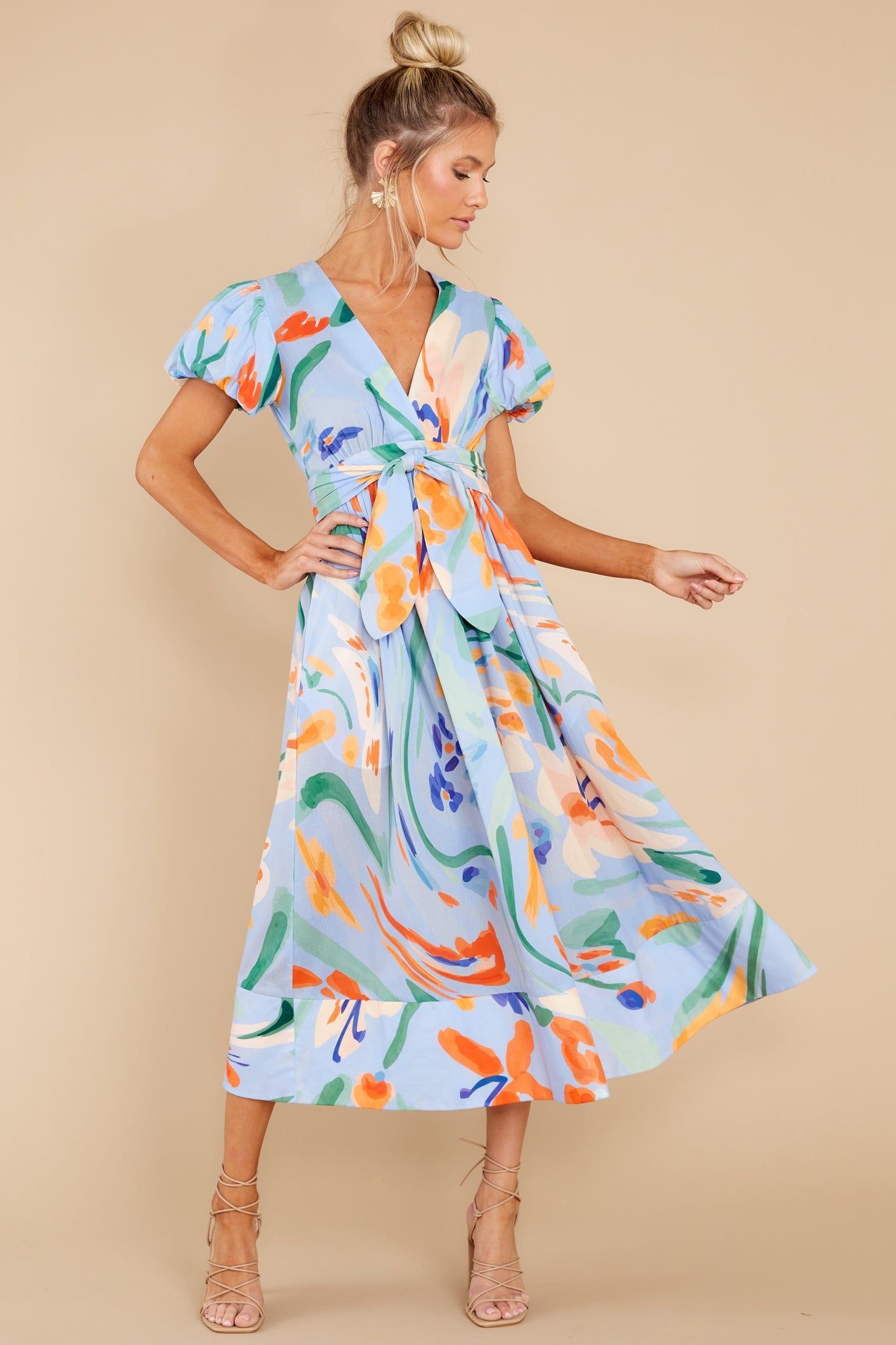 Asuncion Jaleo Celeste Print Dress