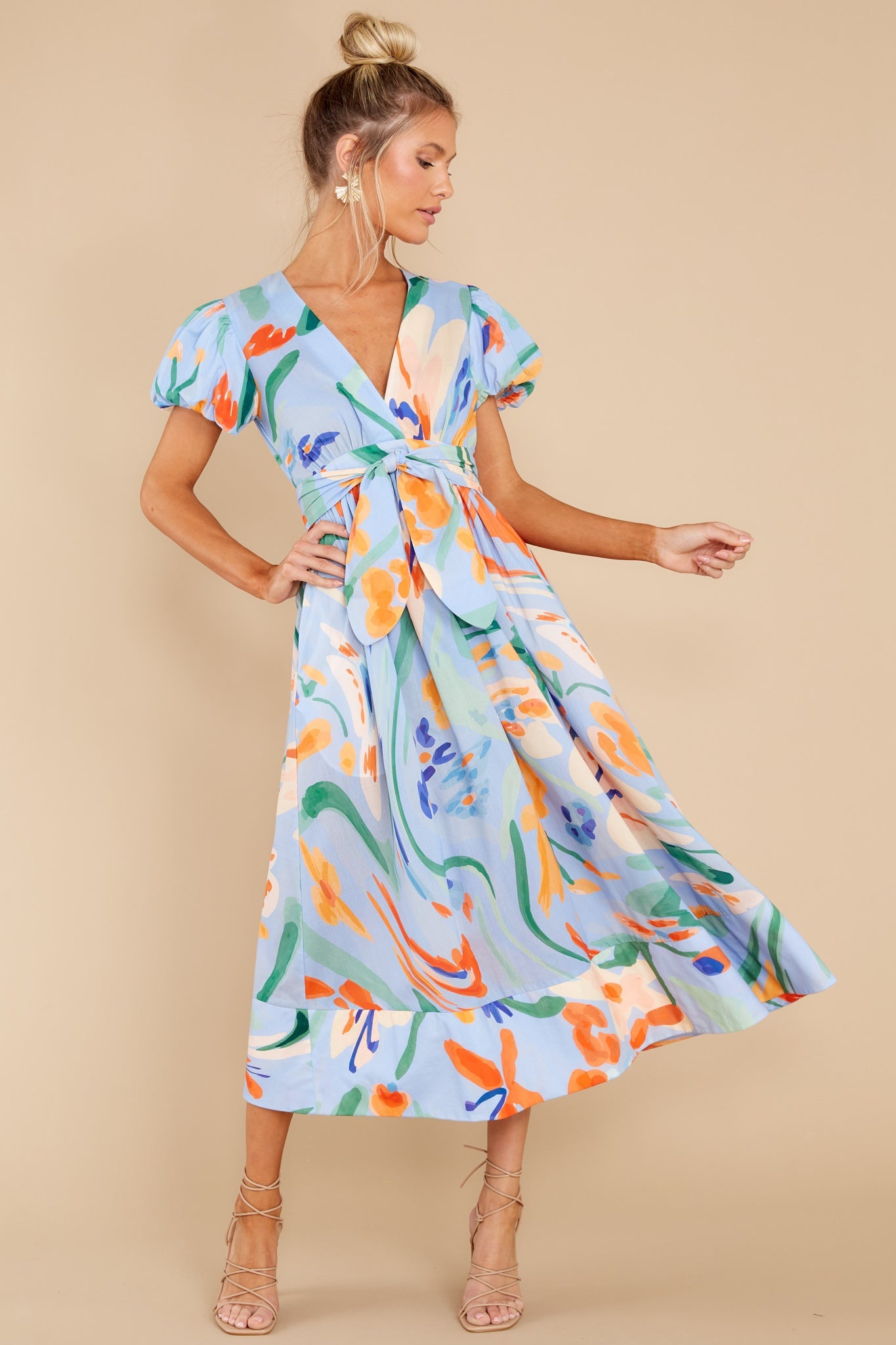 Asuncion Jaleo Celeste Print Dress