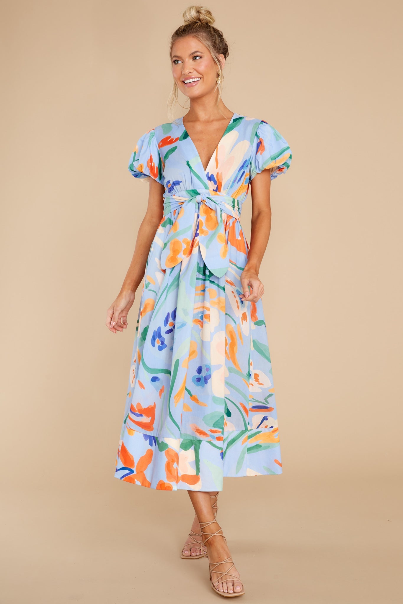 Asuncion Jaleo Celeste Print Dress