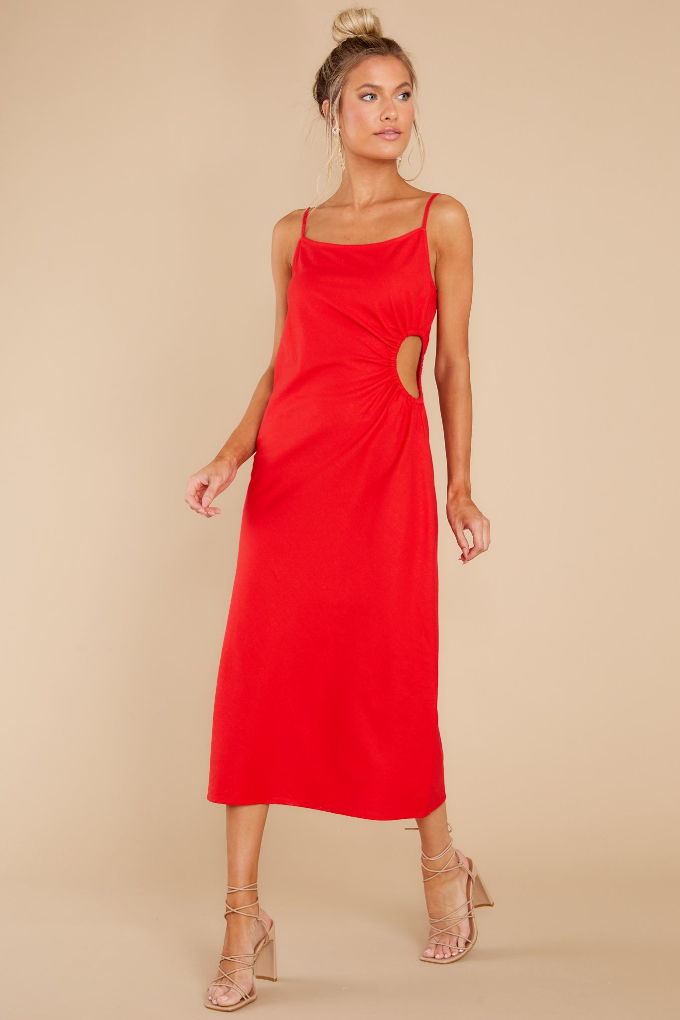 Made To Love Red Midi Dress