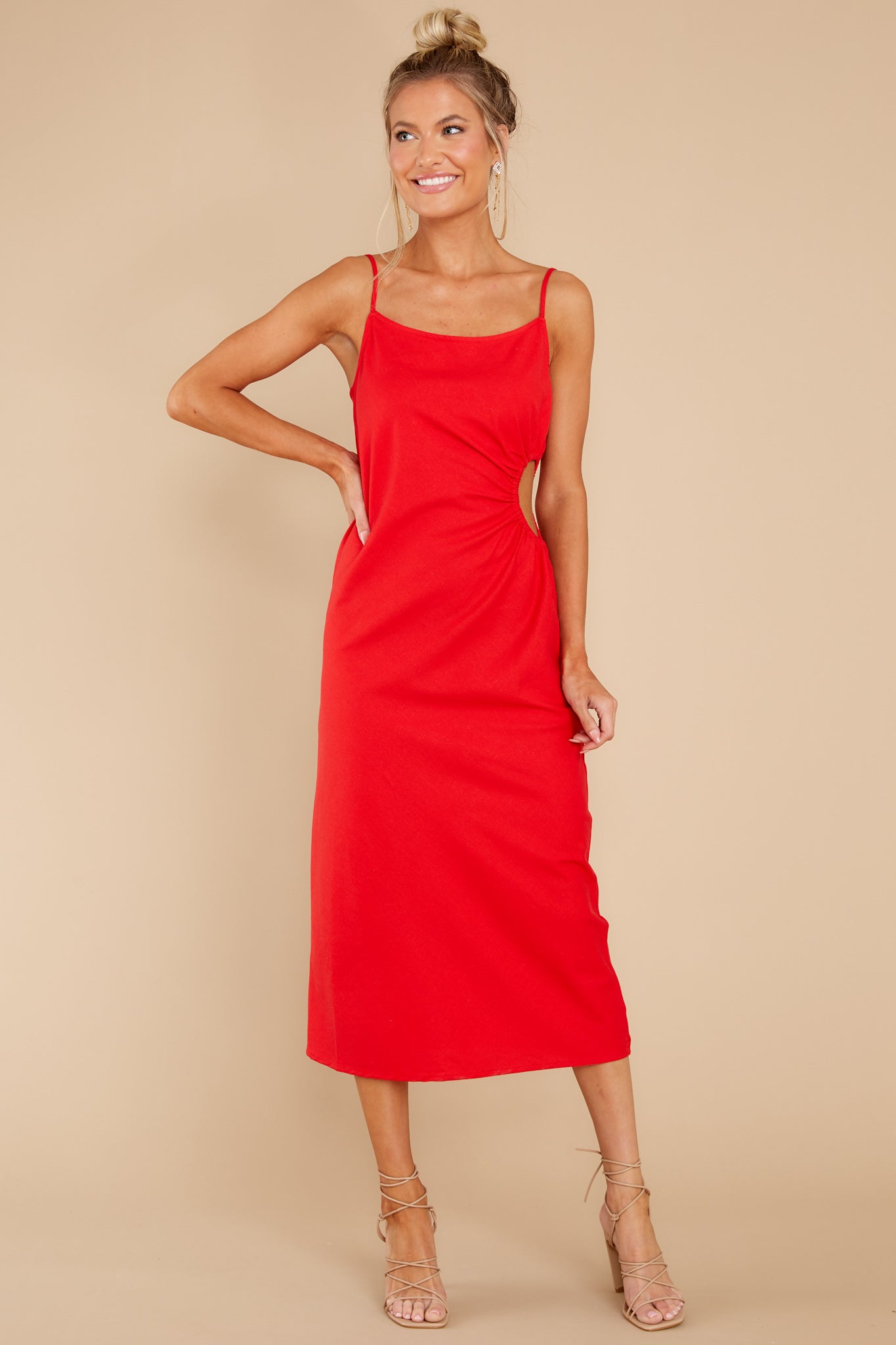 Made To Love Red Midi Dress