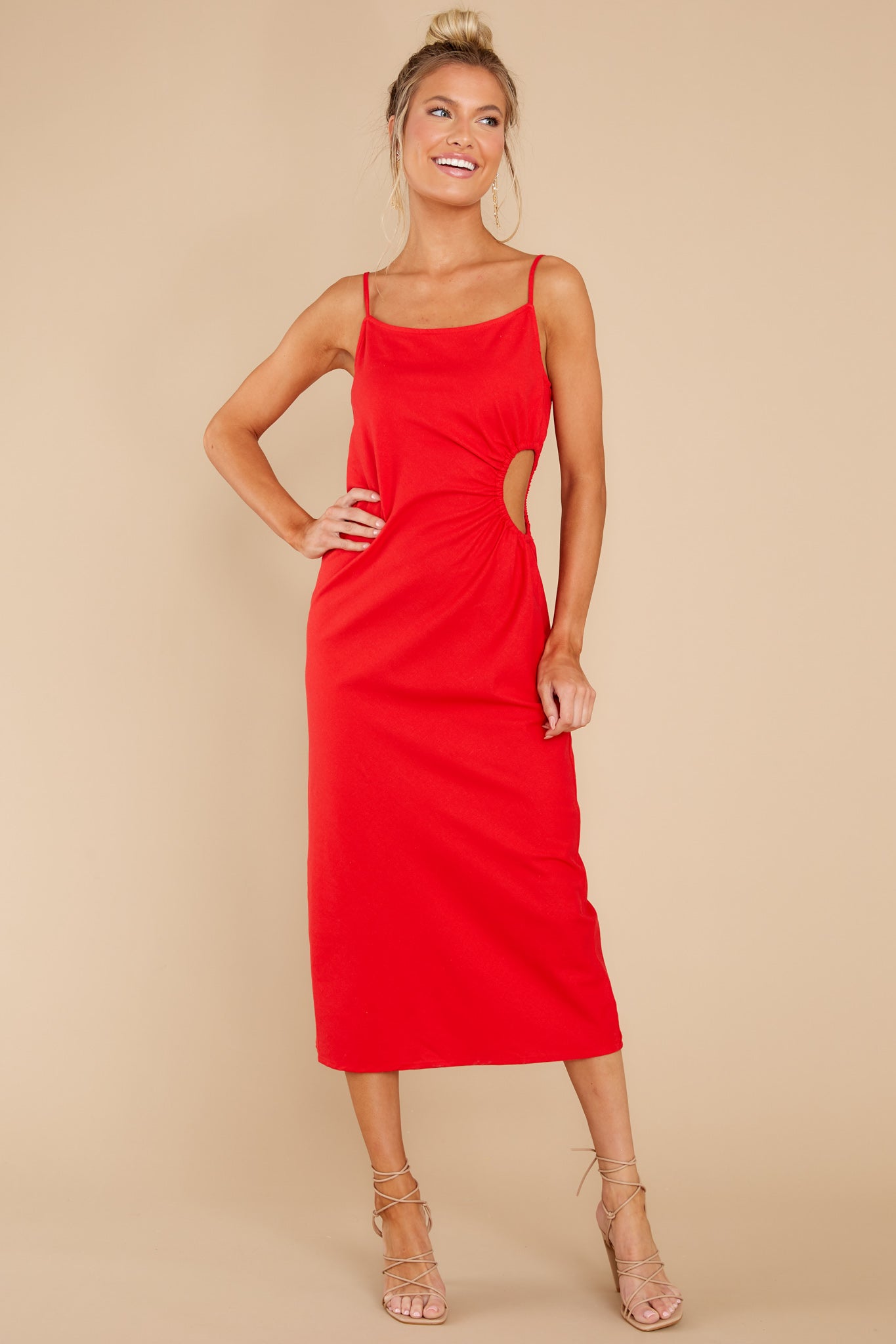 Made To Love Red Midi Dress