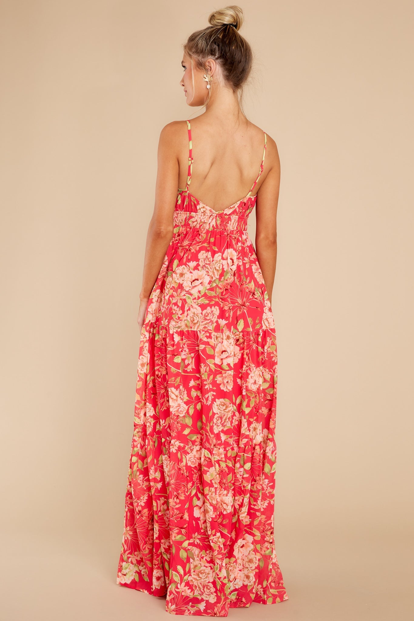 Watching For You Fuchsia Floral Print Maxi Dress