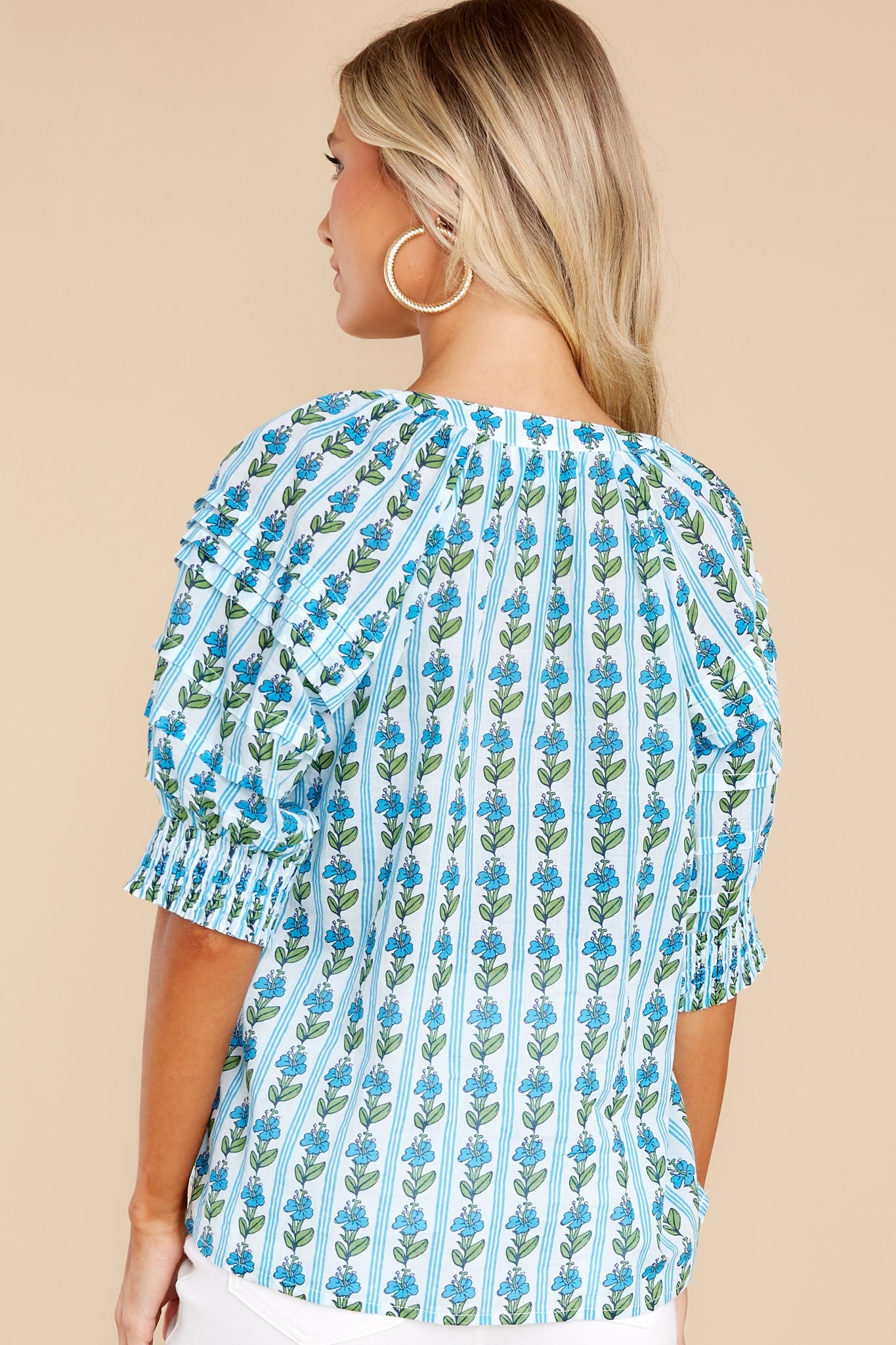 Faith Floral Stripe Pool Top