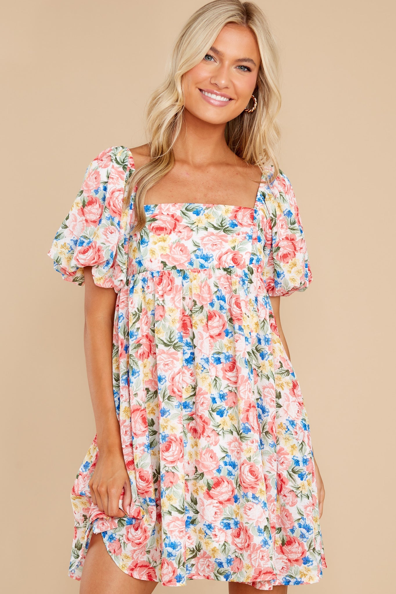 My Sweet Love Pink Multi Floral Print Dress