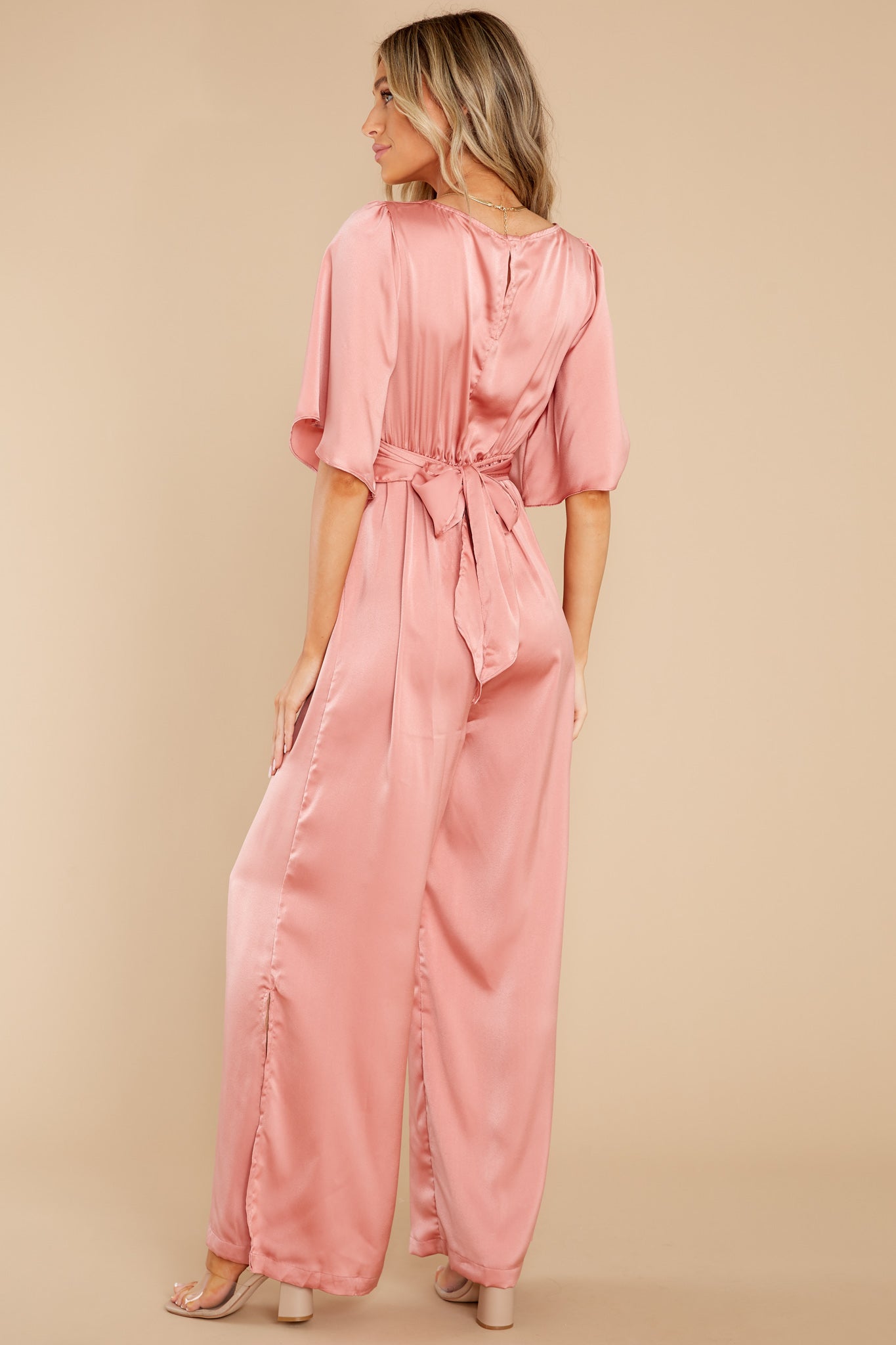 Charming Grace Rose Pink Jumpsuit
