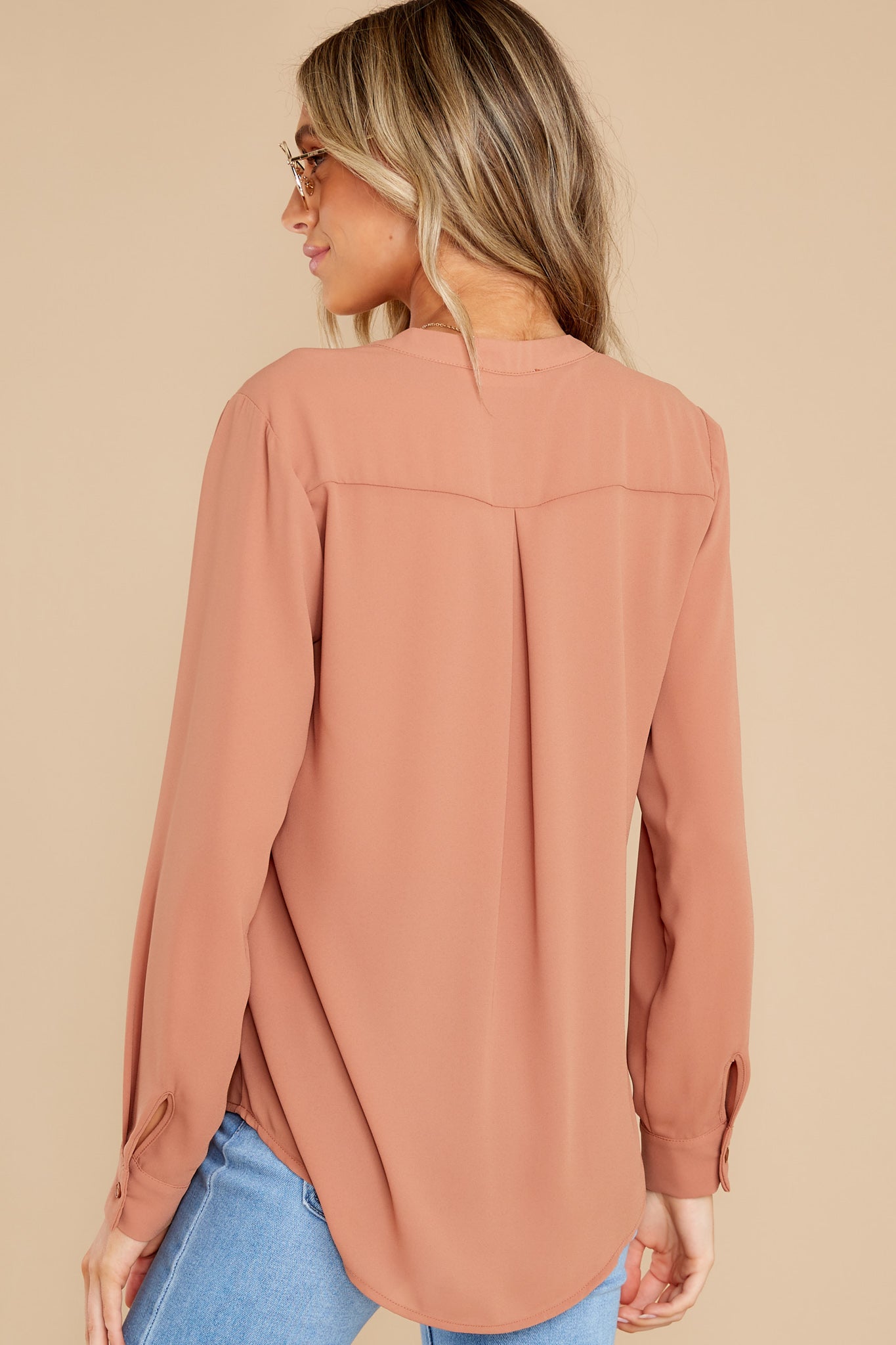 Savor The Luxuries Light Brown Top