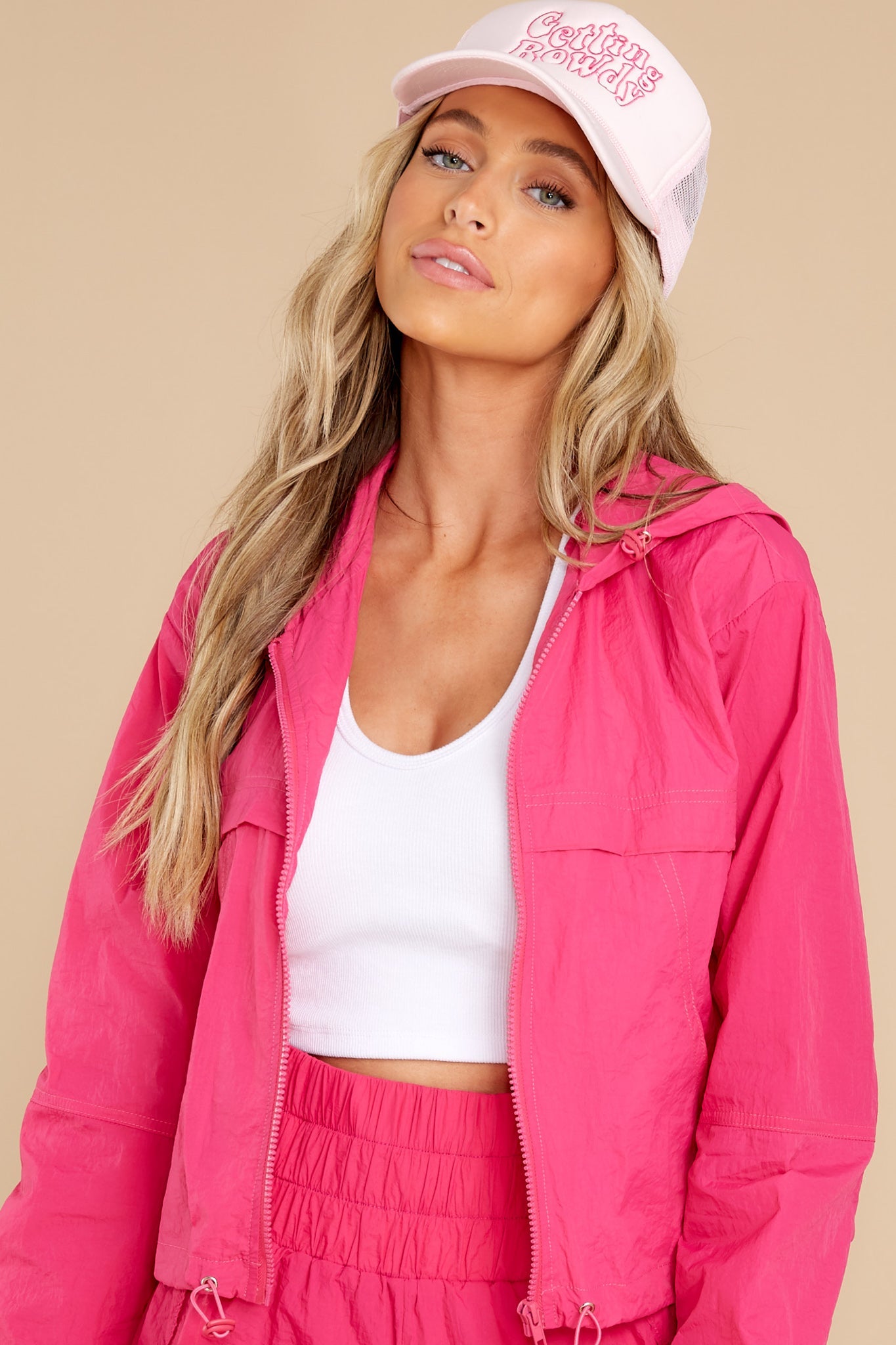 Try To Keep Up Hot Pink Jacket