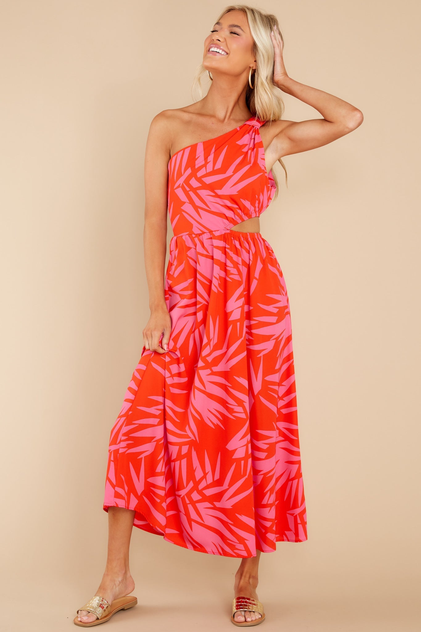 Resort To Love Red Multi Print Dress