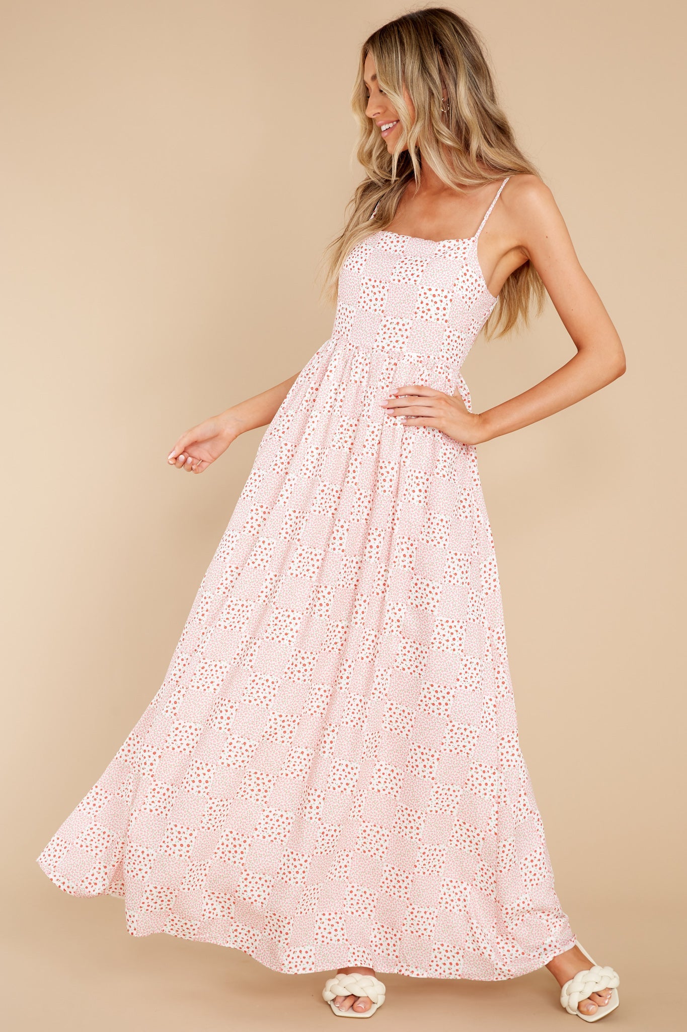 Sweet Strides Pink Multi Floral Print Dress