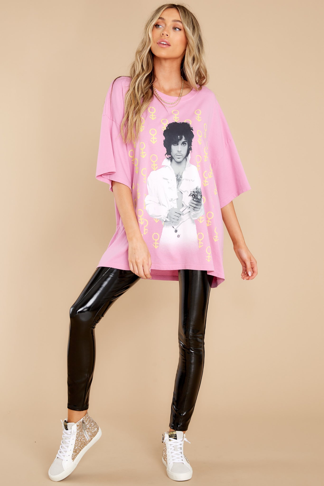 Prince The Cross Lilac Bloom Oversized Tee