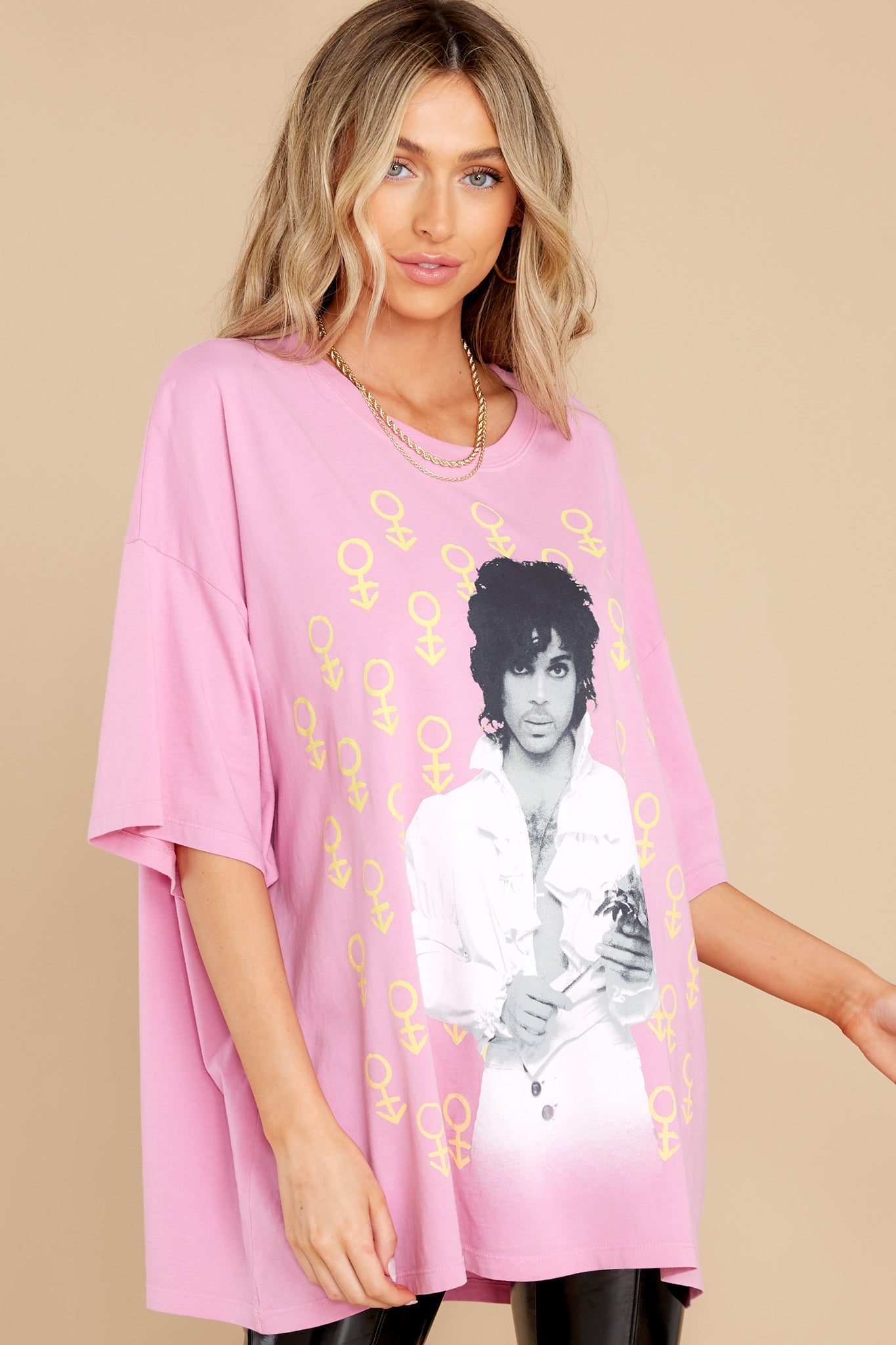 Prince The Cross Lilac Bloom Oversized Tee