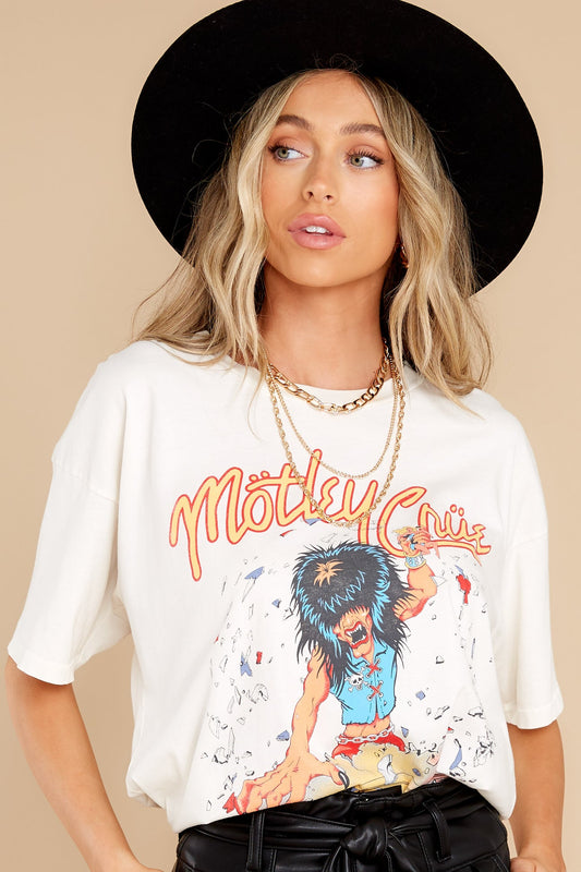 Motley Crue Wild Side Stone Vintage Merch Tee