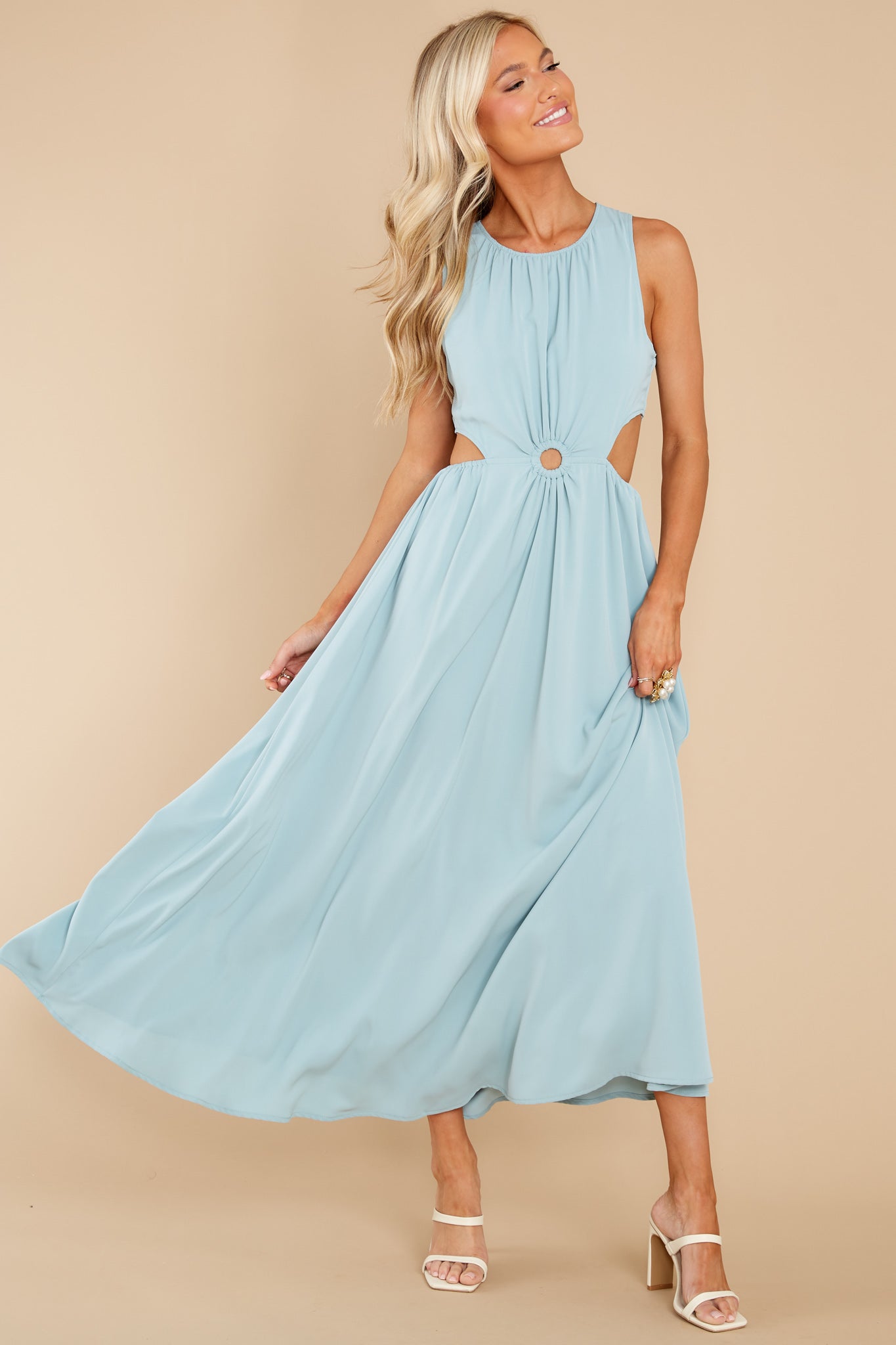 Wander With Me Seafoam Maxi Dress