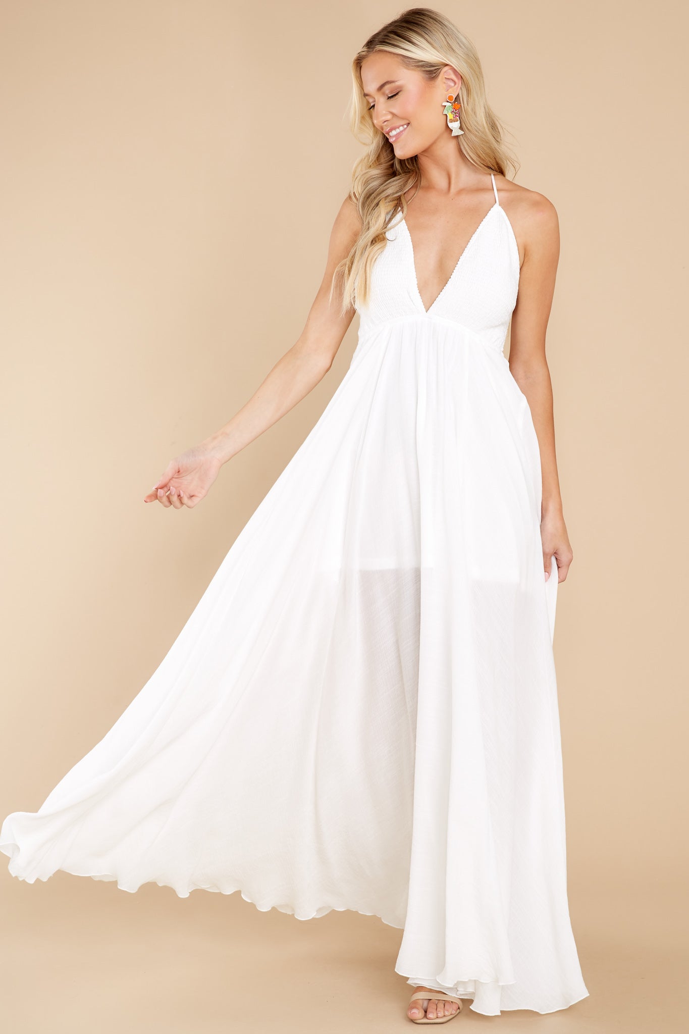 Easy To Admire White Maxi Dress