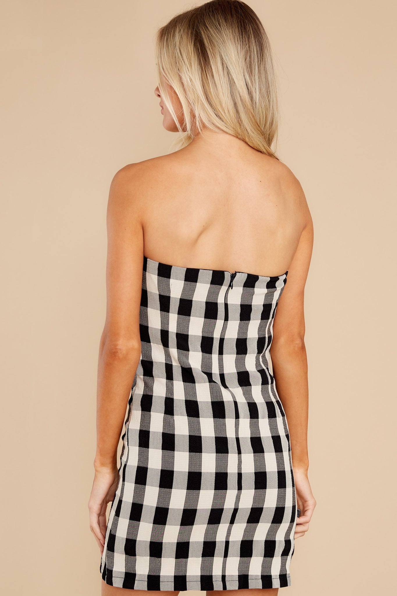 Pretty As Can Be Black Gingham Dress