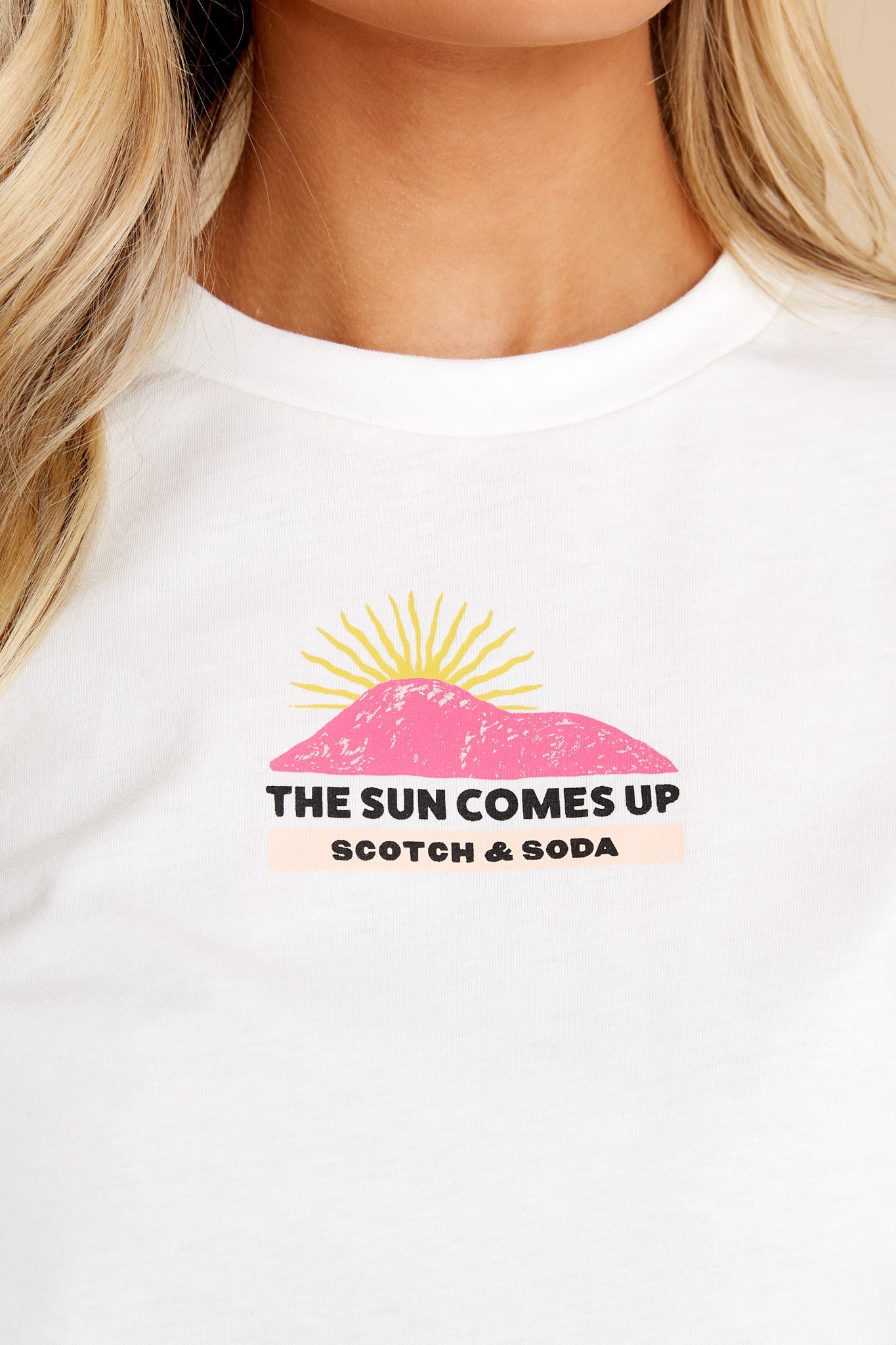 When The Sun Comes Up White Graphic Tee