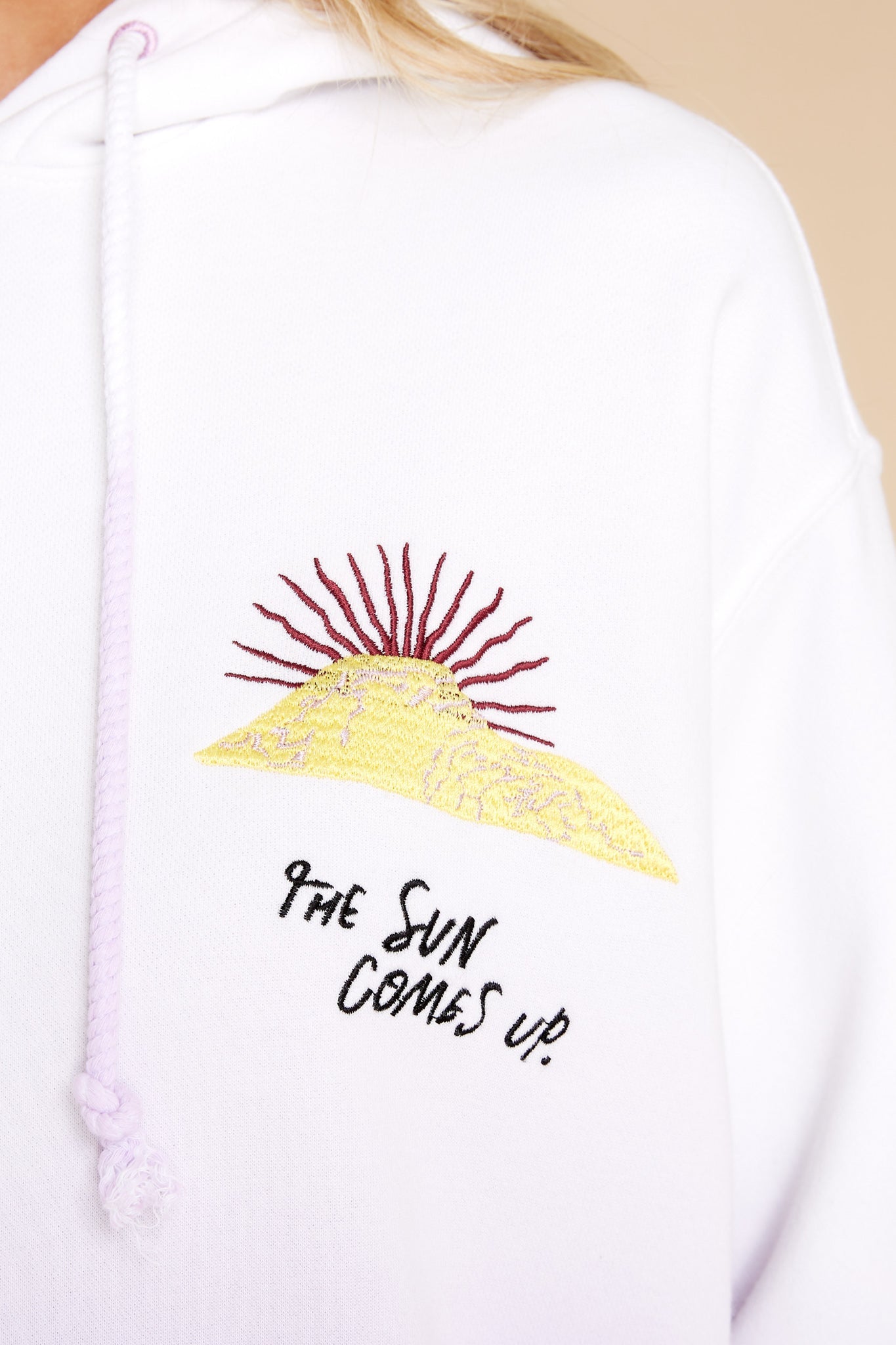 Found My Sunshine Lilac Loose Fit Graphic Hoodie
