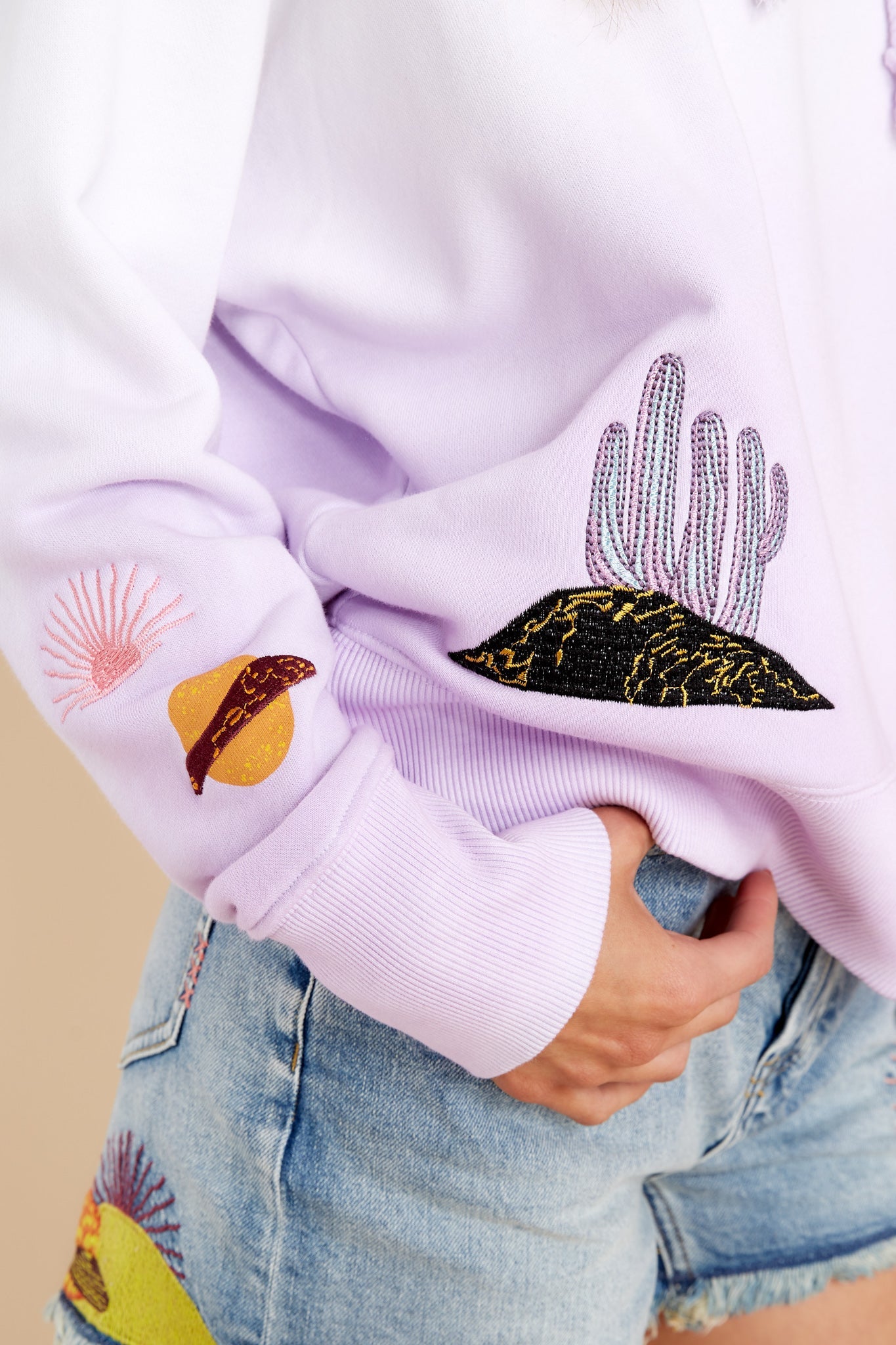 Found My Sunshine Lilac Loose Fit Graphic Hoodie