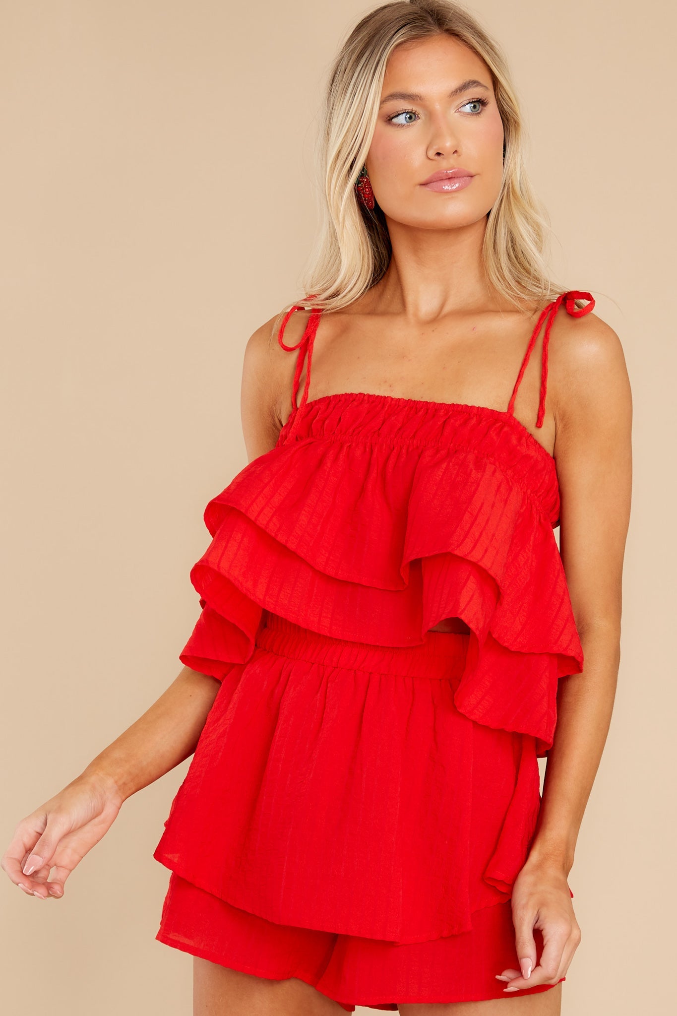 Something Fierce Red Two Piece Set