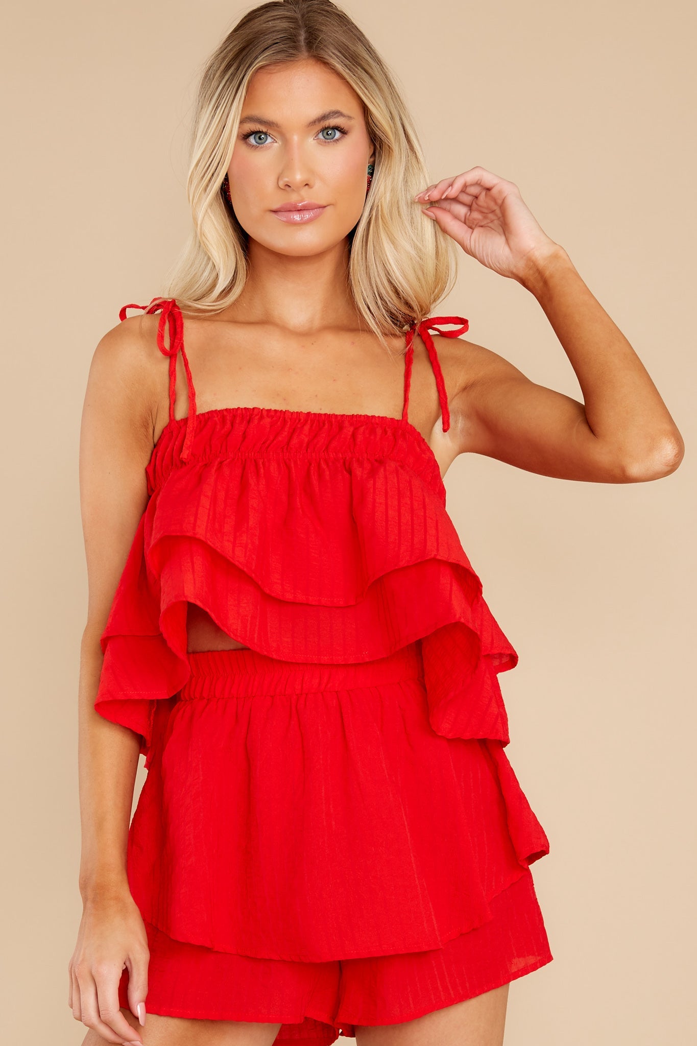 Something Fierce Red Two Piece Set