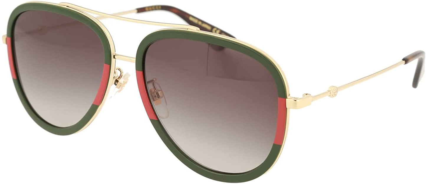 Gucci Pilot Urban Web Block Aviator Sunglasses