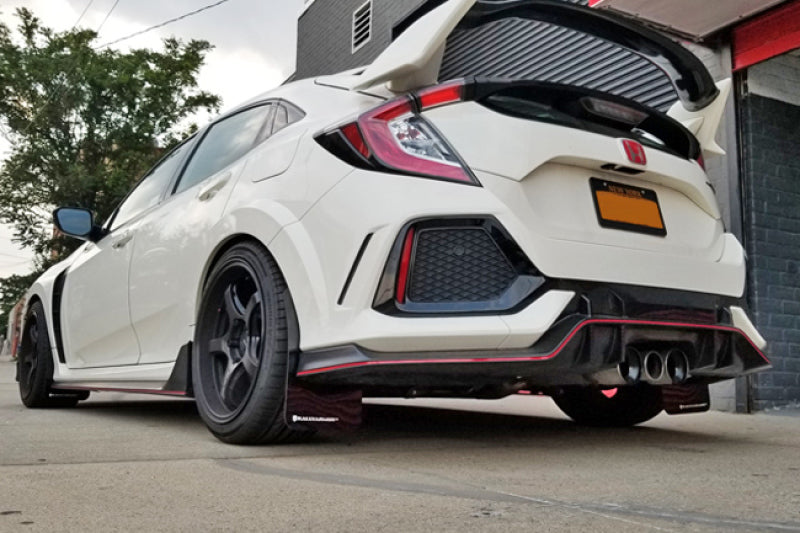 Rally Armor 17+ Honda Civic Type R UR Red Mud Flap w/ White Logo