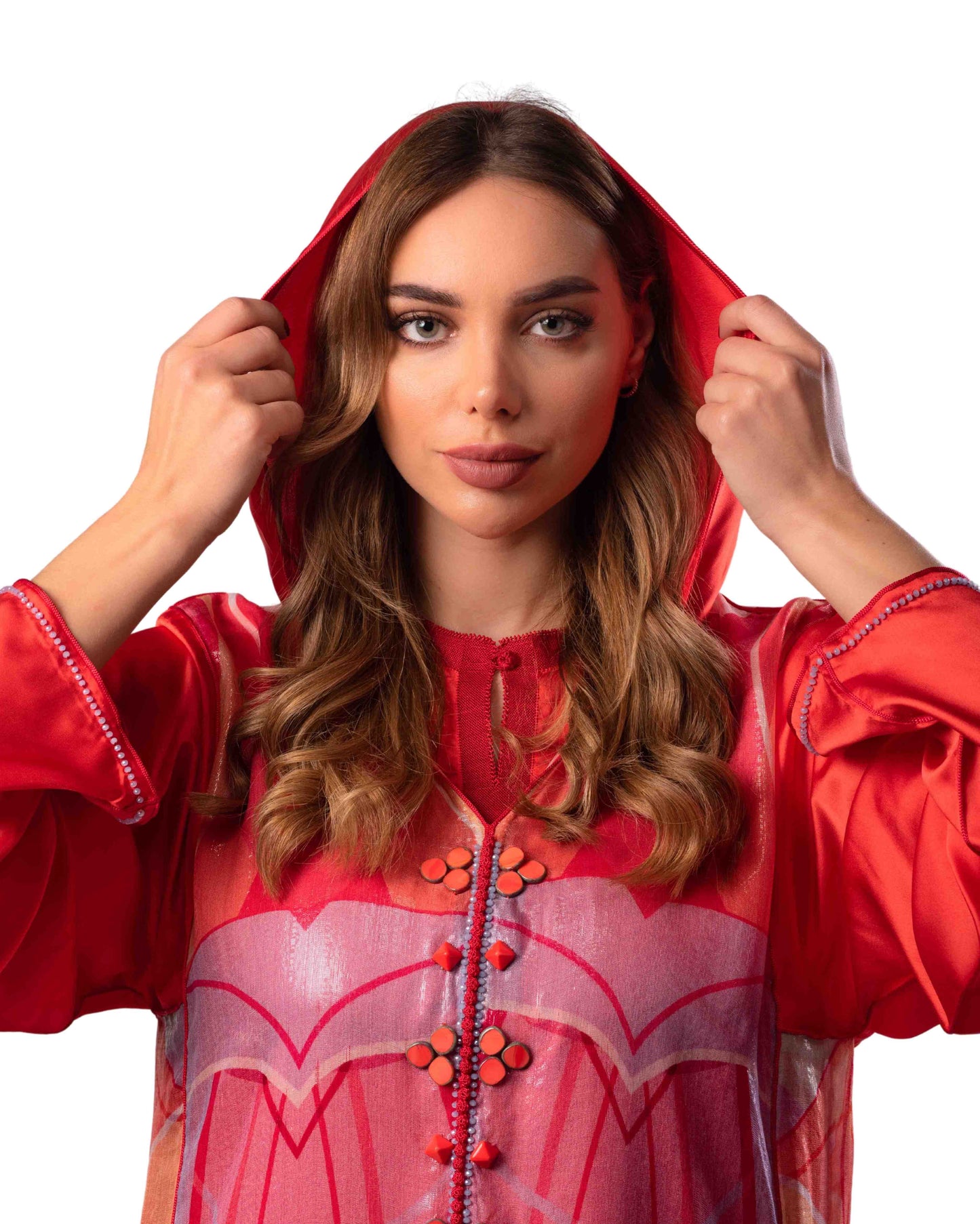 Djellaba Rihem Rouge