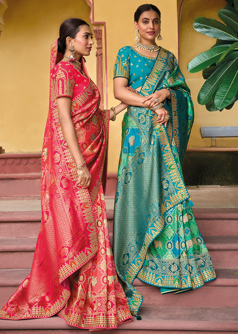 Shades Of Blue Dola Silk Saree with Beautiful Embroidery work: Wedding Edition