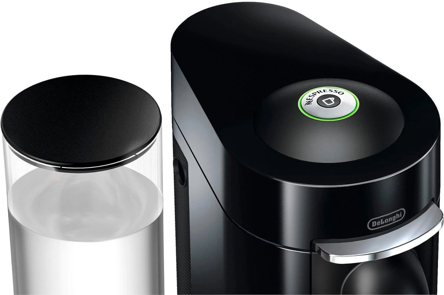 De'Longhi - Nespresso Vertuo Plus Deluxe Coffee and Espresso Maker by De'Longhi, Piano Black with Aeroccino Milk Frother - Piano Black