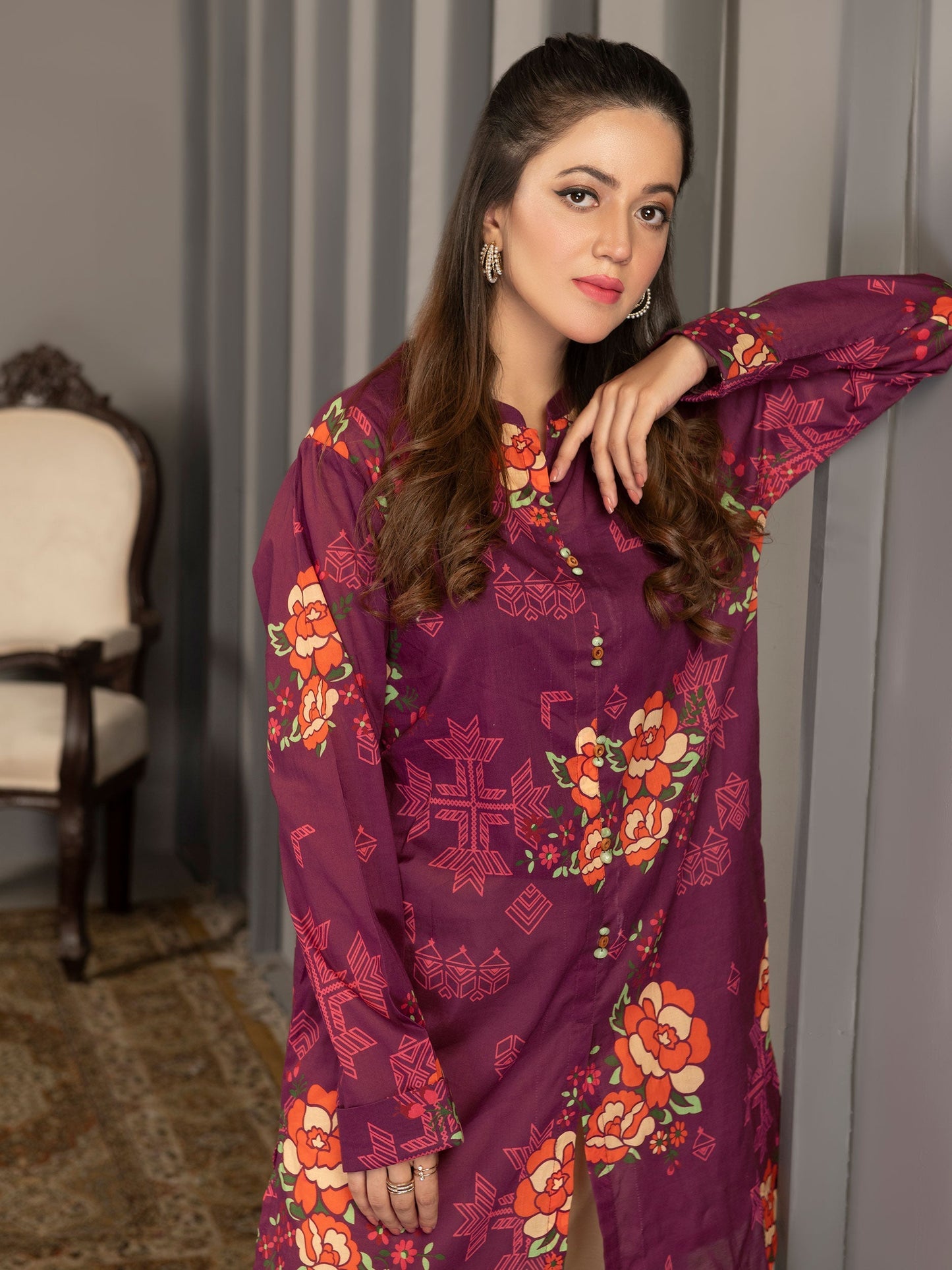 1 Piece Printed Lawn Shirt