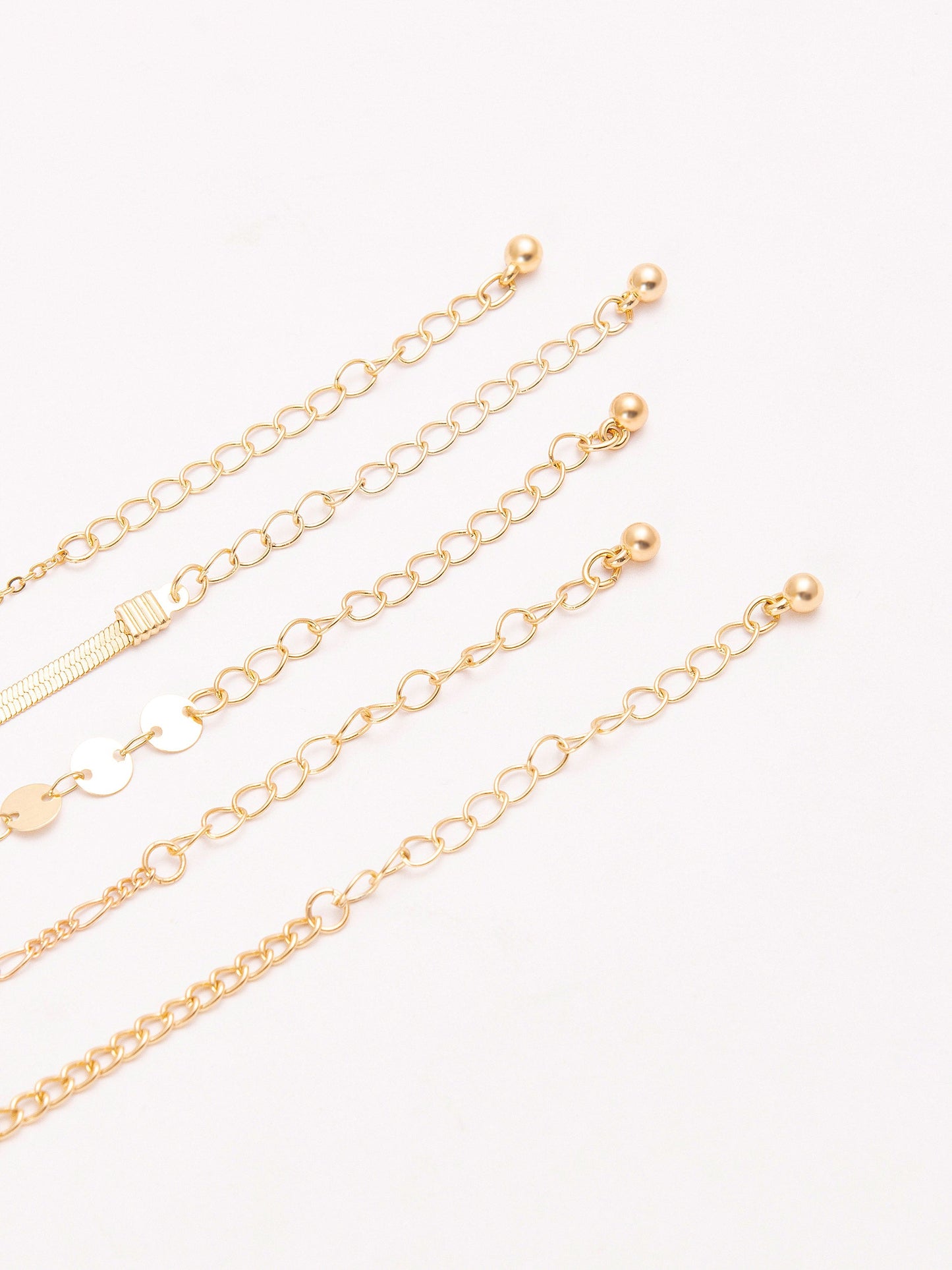 Metallic Anklet Set