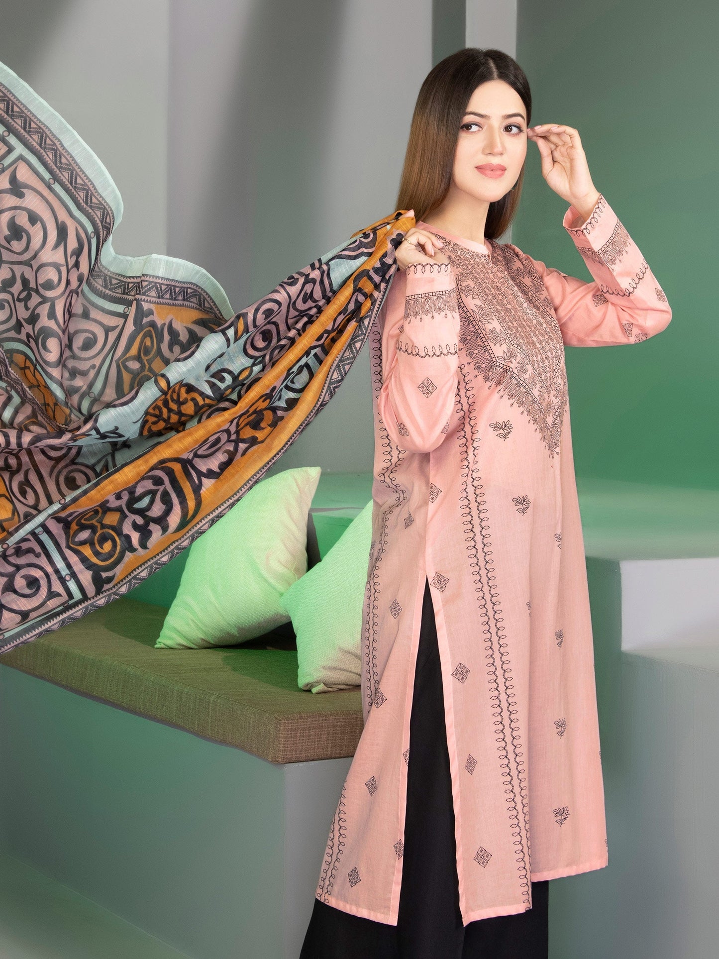 2 Piece Printed Lawn Suit